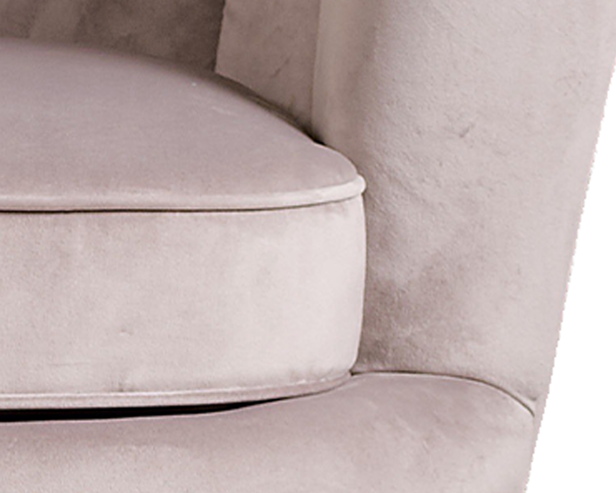 Divano con 2 Posti Kean Velluto Grigio in Tessuto e Metallo - immagine 2