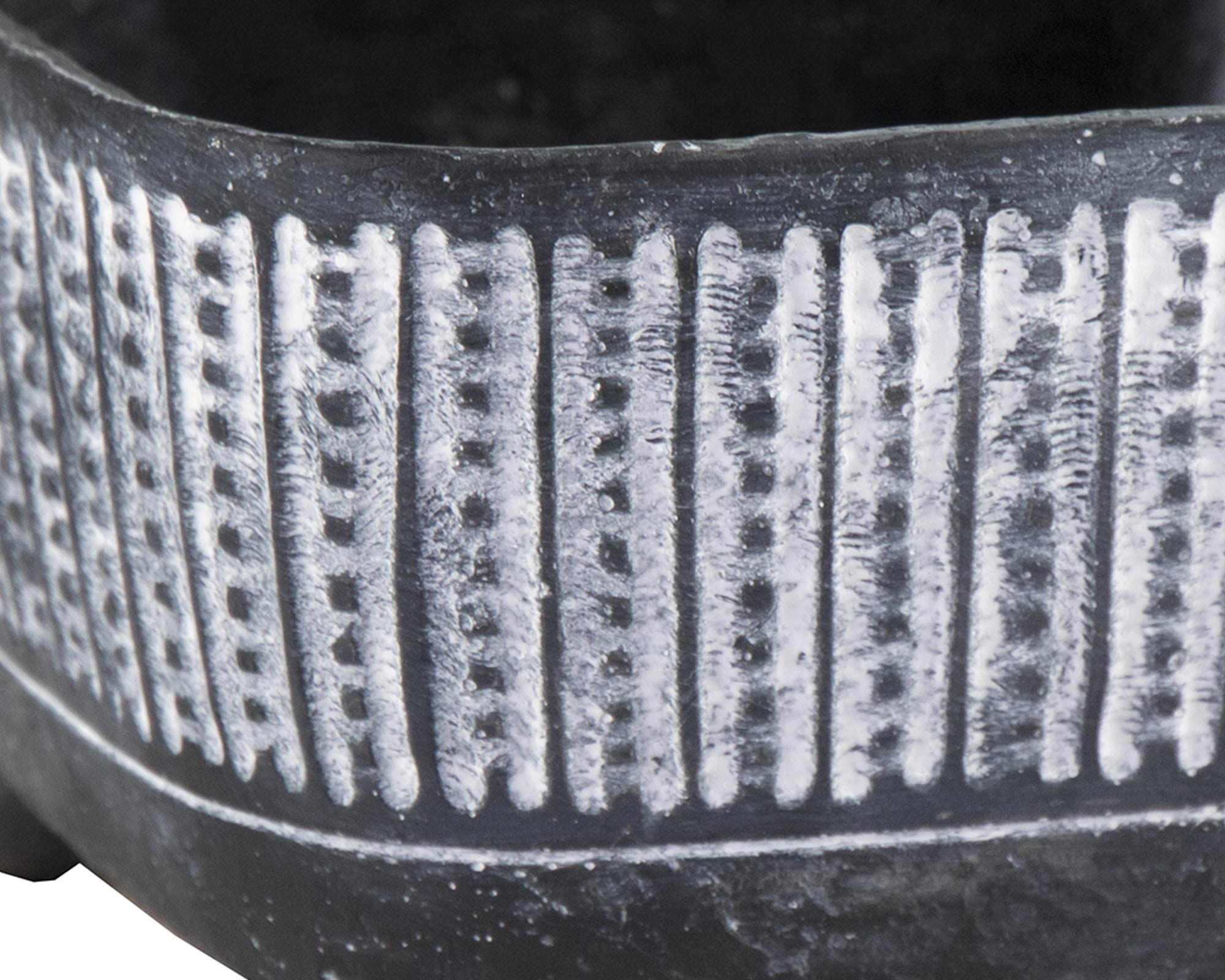 Vaso Quadrato Dalmar Antrace E Bianco - immagine 2