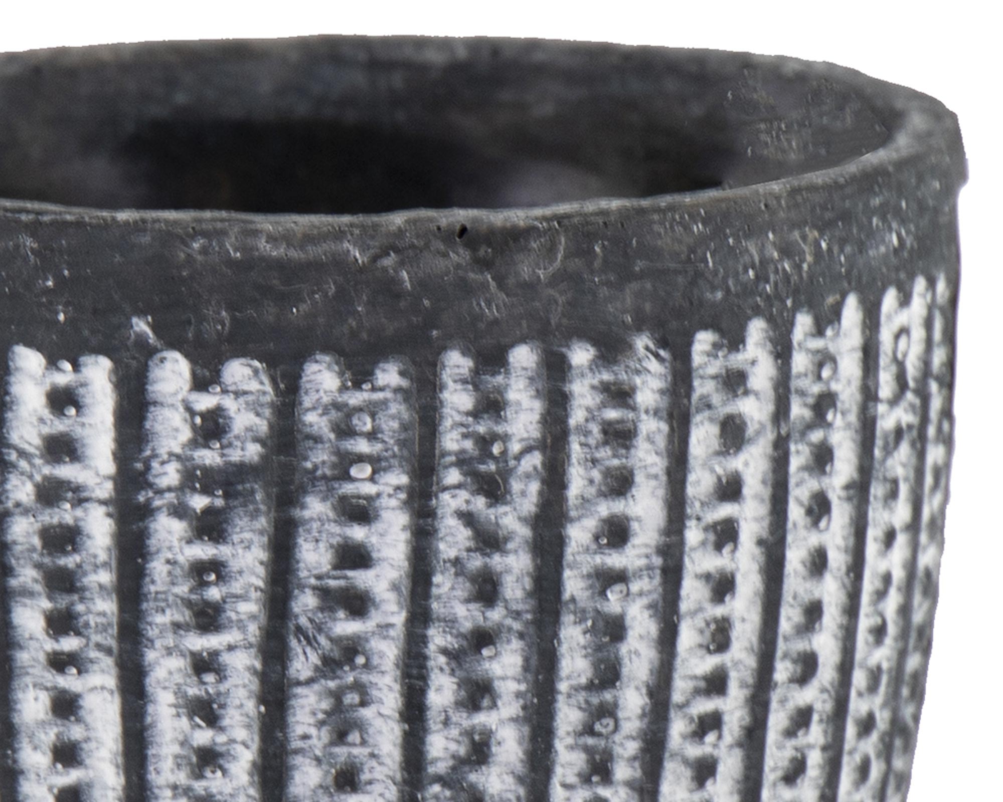 Vaso Dalmar Intasio Antrace E Bianco - immagine 2