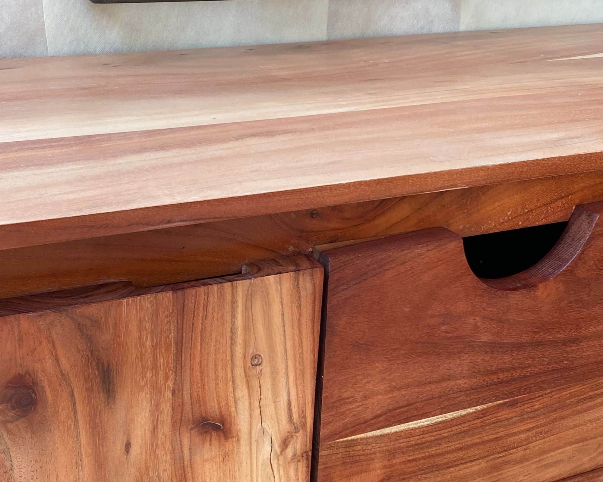 Credenza 3 Cassetti + 2 Ante Flint 180x45x100cm in Legno di Acacia - Agora - immagine 2