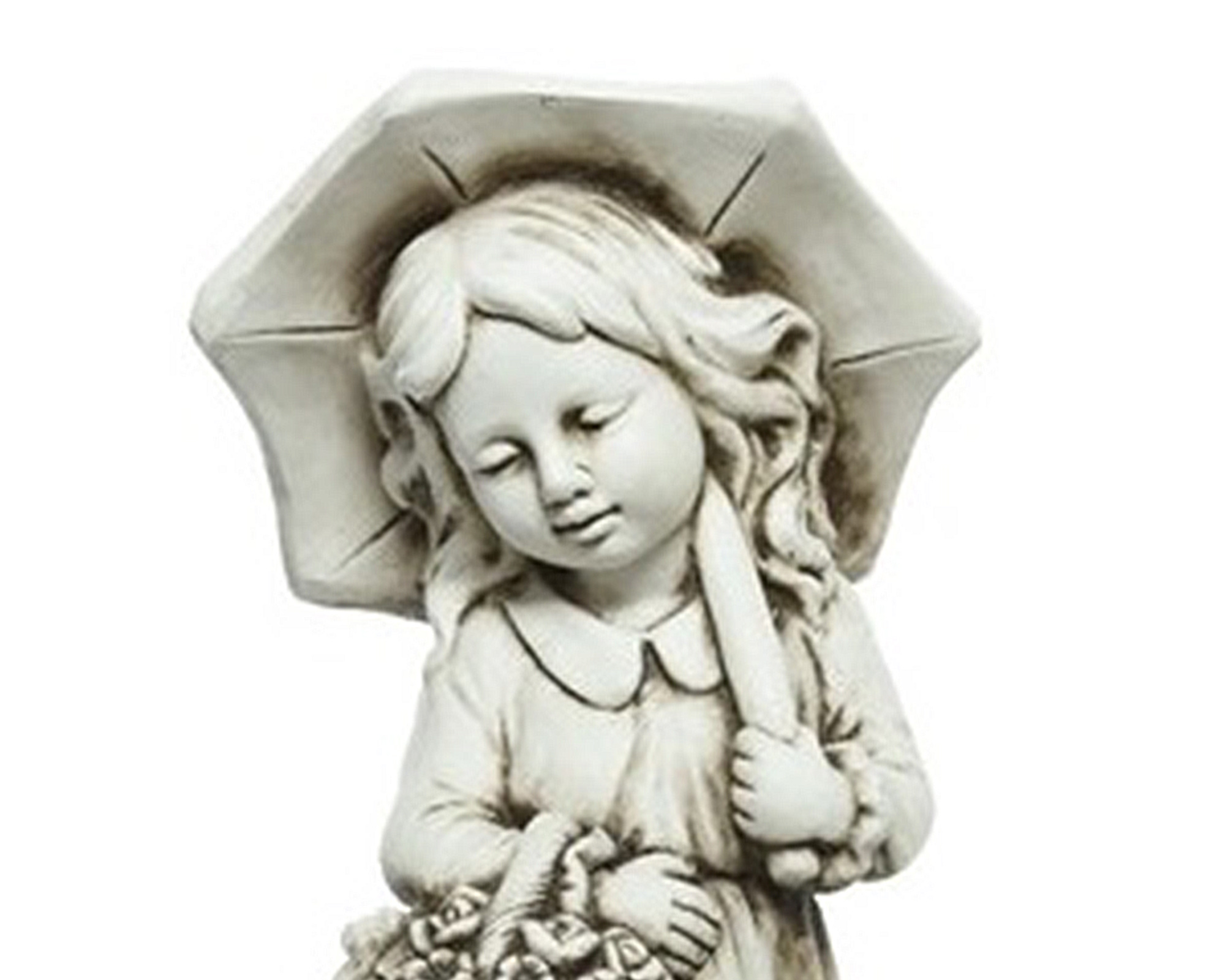 Statua Bambina con Ombrello in Resina - immagine 2