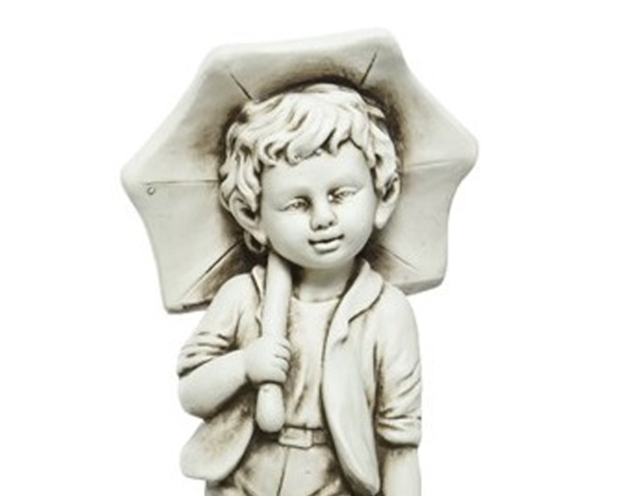 Statua Bambino con Ombrello in Resina - immagine 2