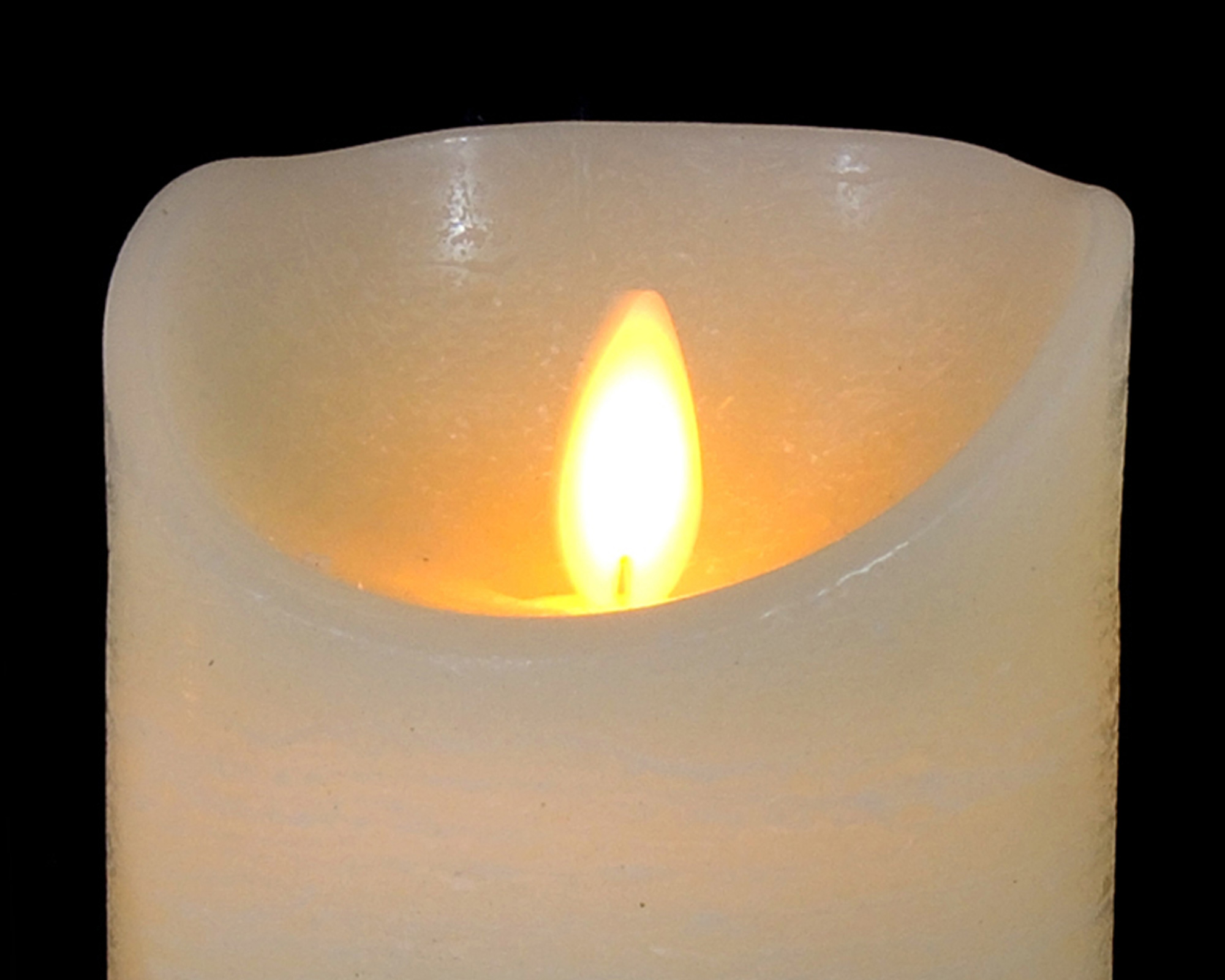 Candela Colore Avorio Effetto Led - immagine 2