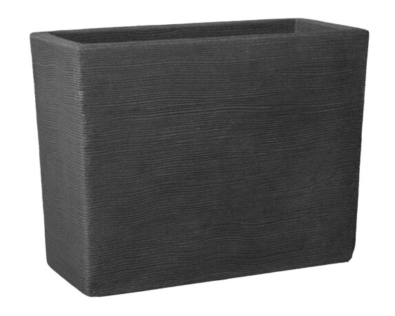 Cassetta Rigata Alta Shabby Ghisa Nero 78cm in Resina