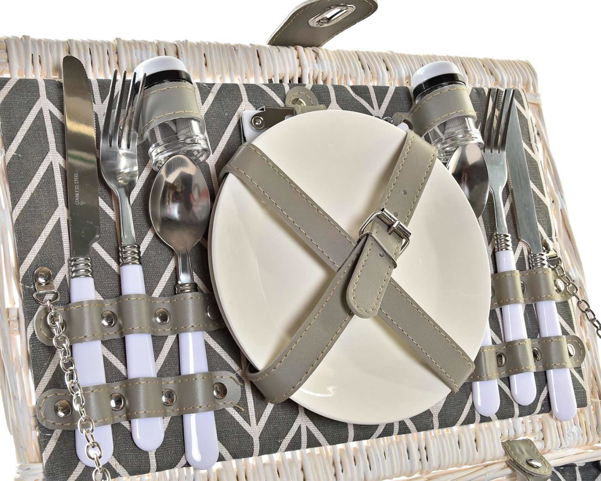 Set 14 Pz Cestino da Picnic in Vimini - Item - immagine 2