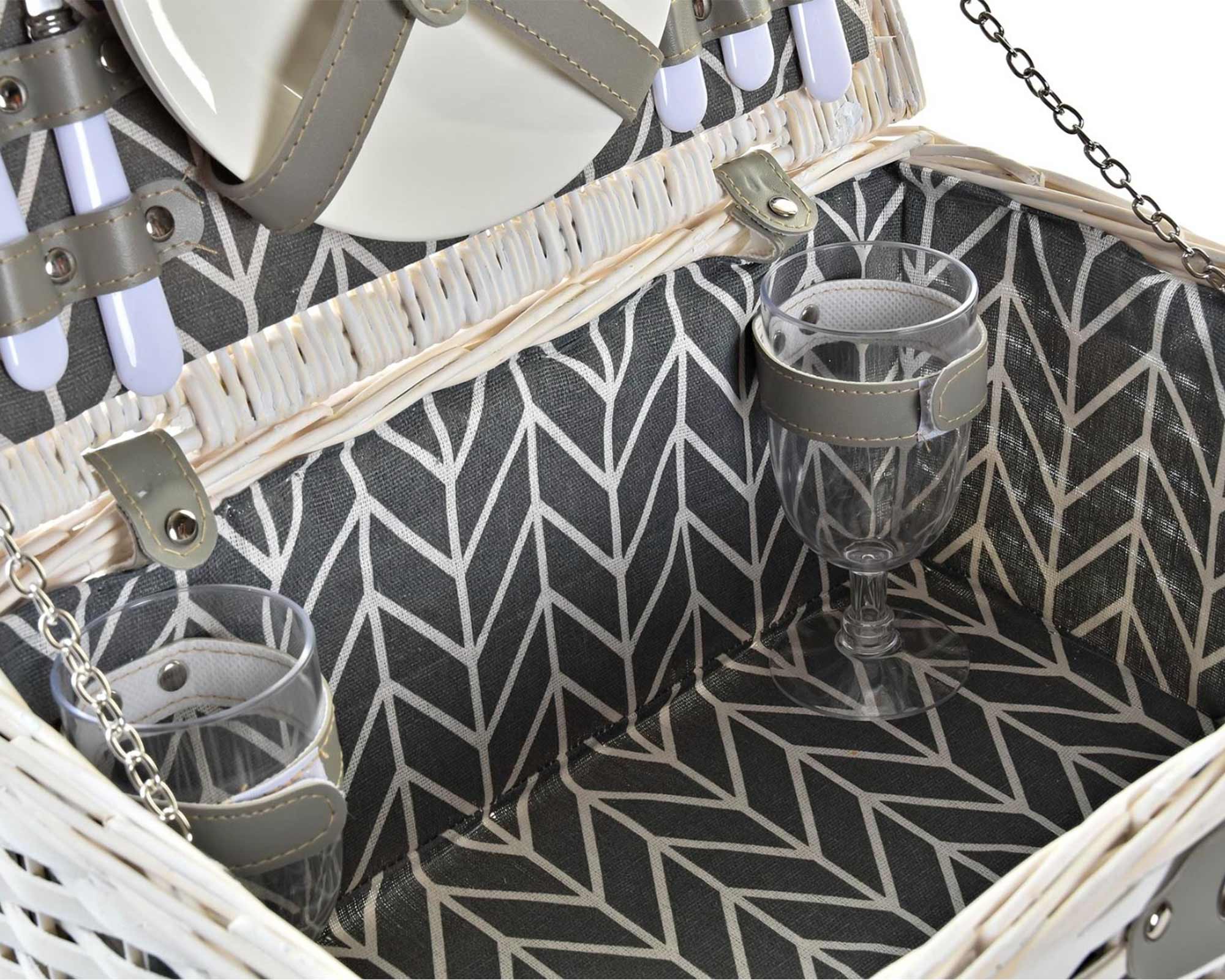 Set 14 Pz Cestino da Picnic in Vimini - Item - immagine 3