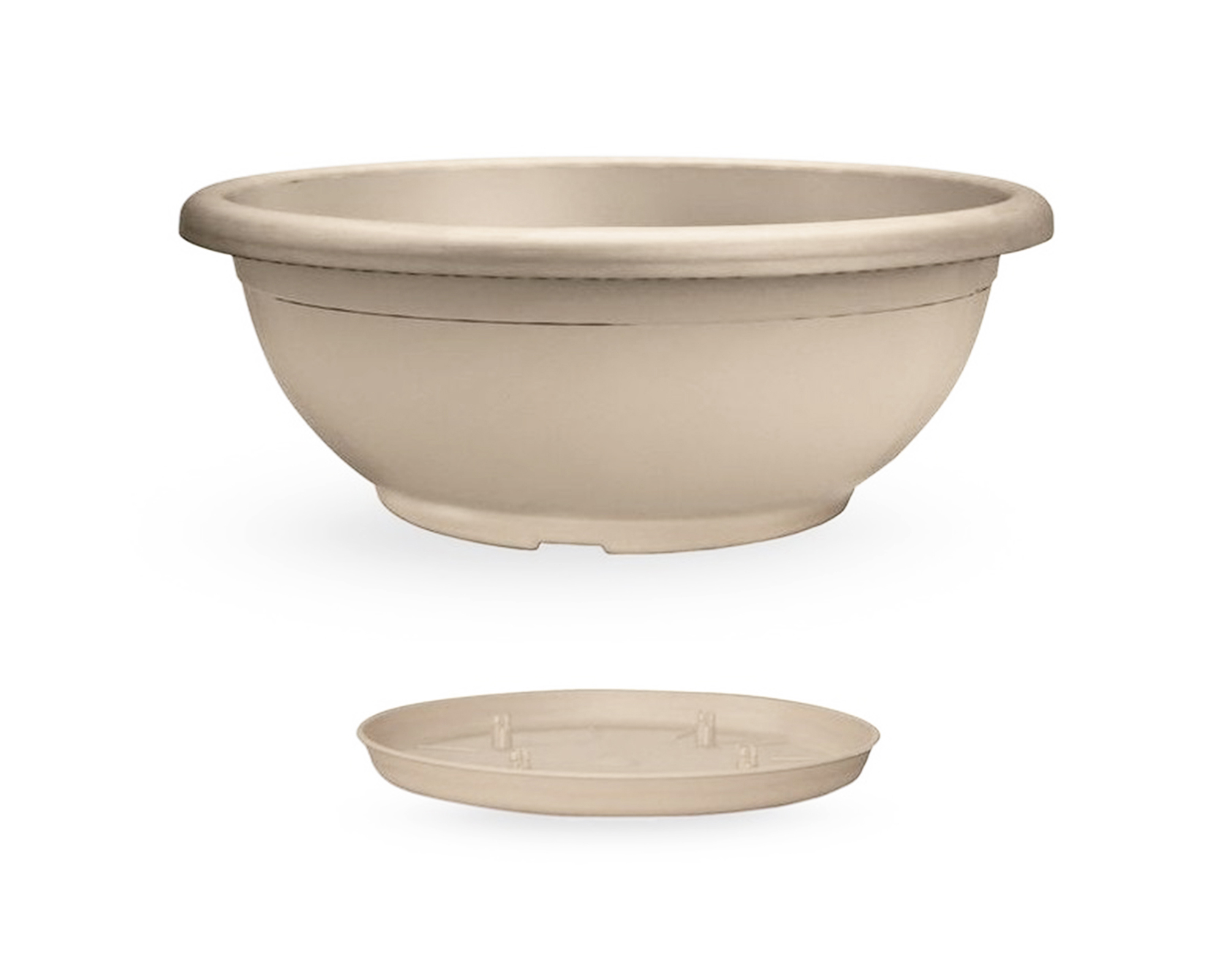 Vaso Naxos con Sottovaso Avana D30cm in Plastica