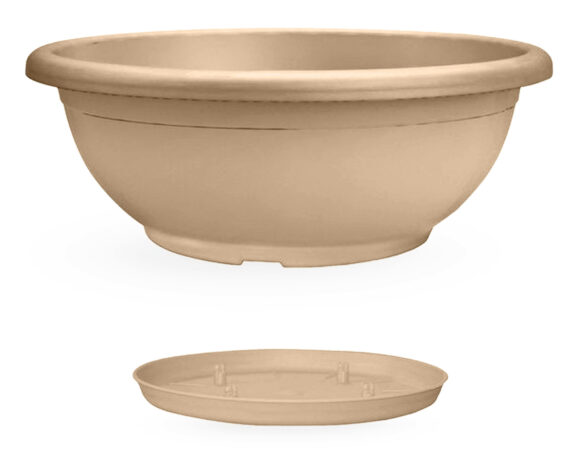 Vaso Naxos con Sottovaso Avana D70cm in Plastica