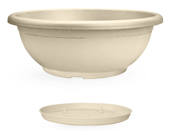 Vaso Naxos con Sottovaso Avana D80cm in Plastica