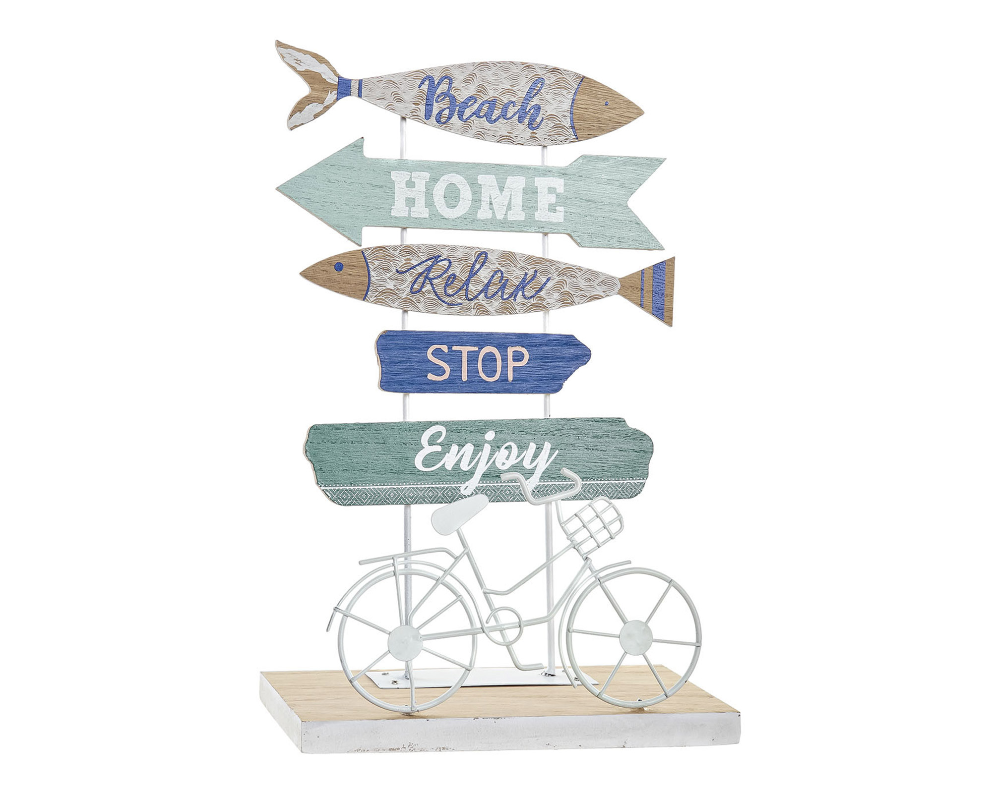 Decorazione Pesci con Base di Legno - Item