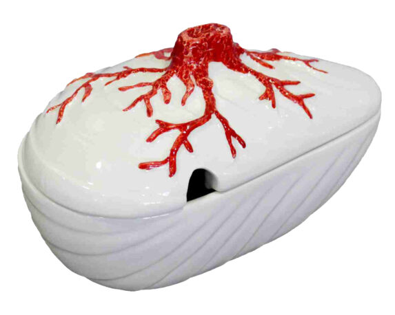 Formaggiera A Forma Di Corallo In Ceramica