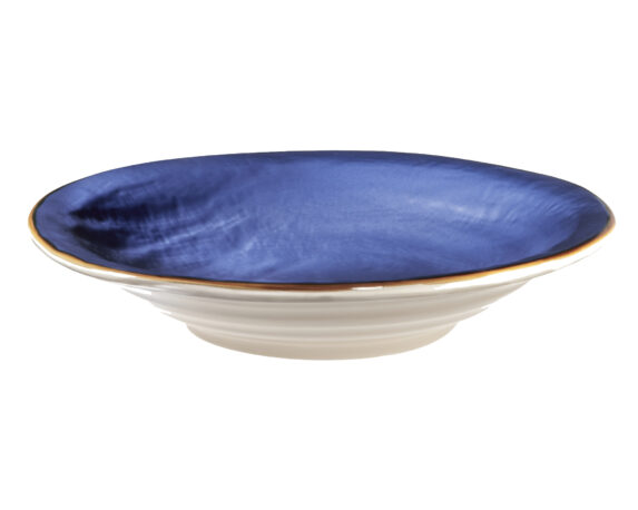 Piatto Fondo Blu In Ceramica