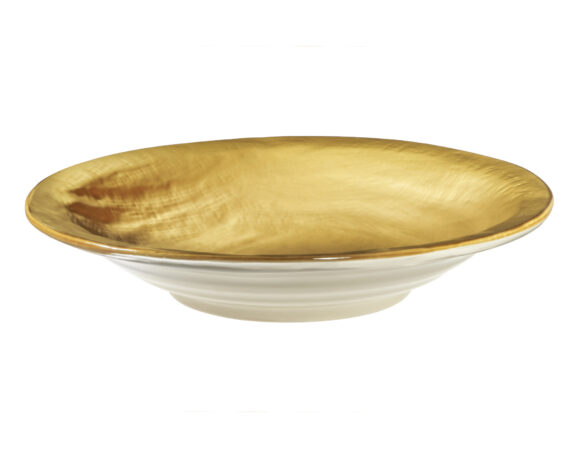 Piatto Fondo Giallo In Ceramica