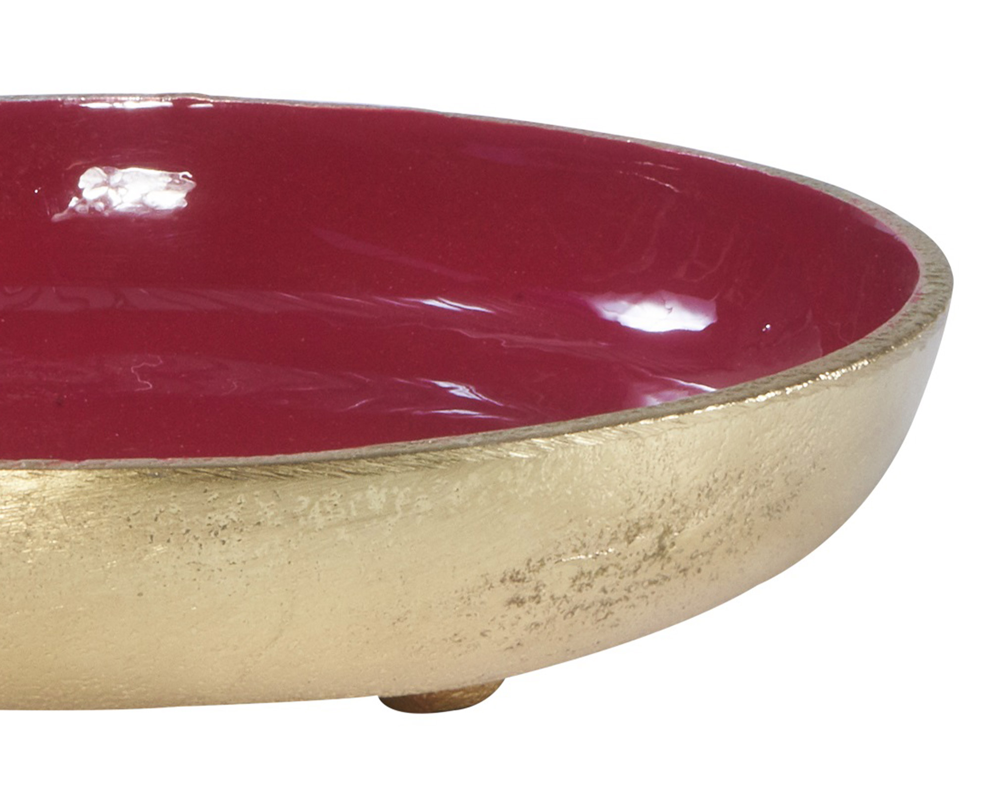 Piatto In Metallo Smaltato Rosso - immagine 2