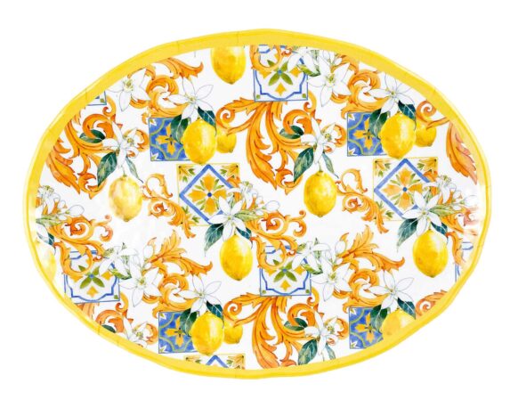 Piatto Ovale In Melamina Lemon