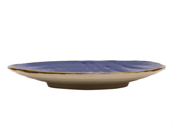 Piatto Piano Blu In Ceramica