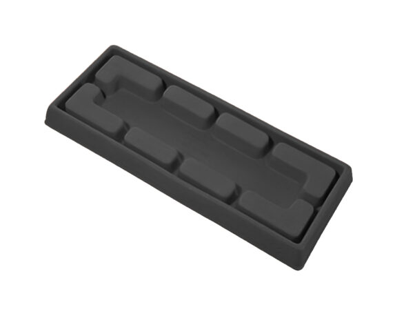 Sottovaso Rettangolare Con Rialzo Antracite 55cm in Resina