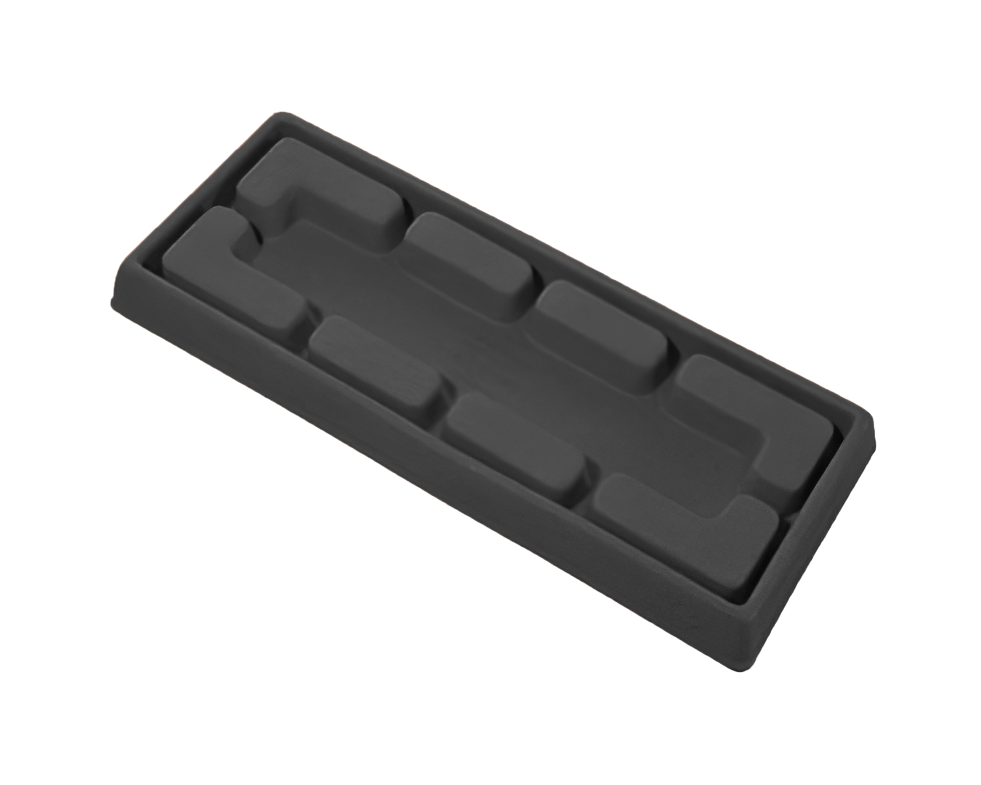 Sottovaso Rettangolare Con Rialzo Antracite 55cm in Resina