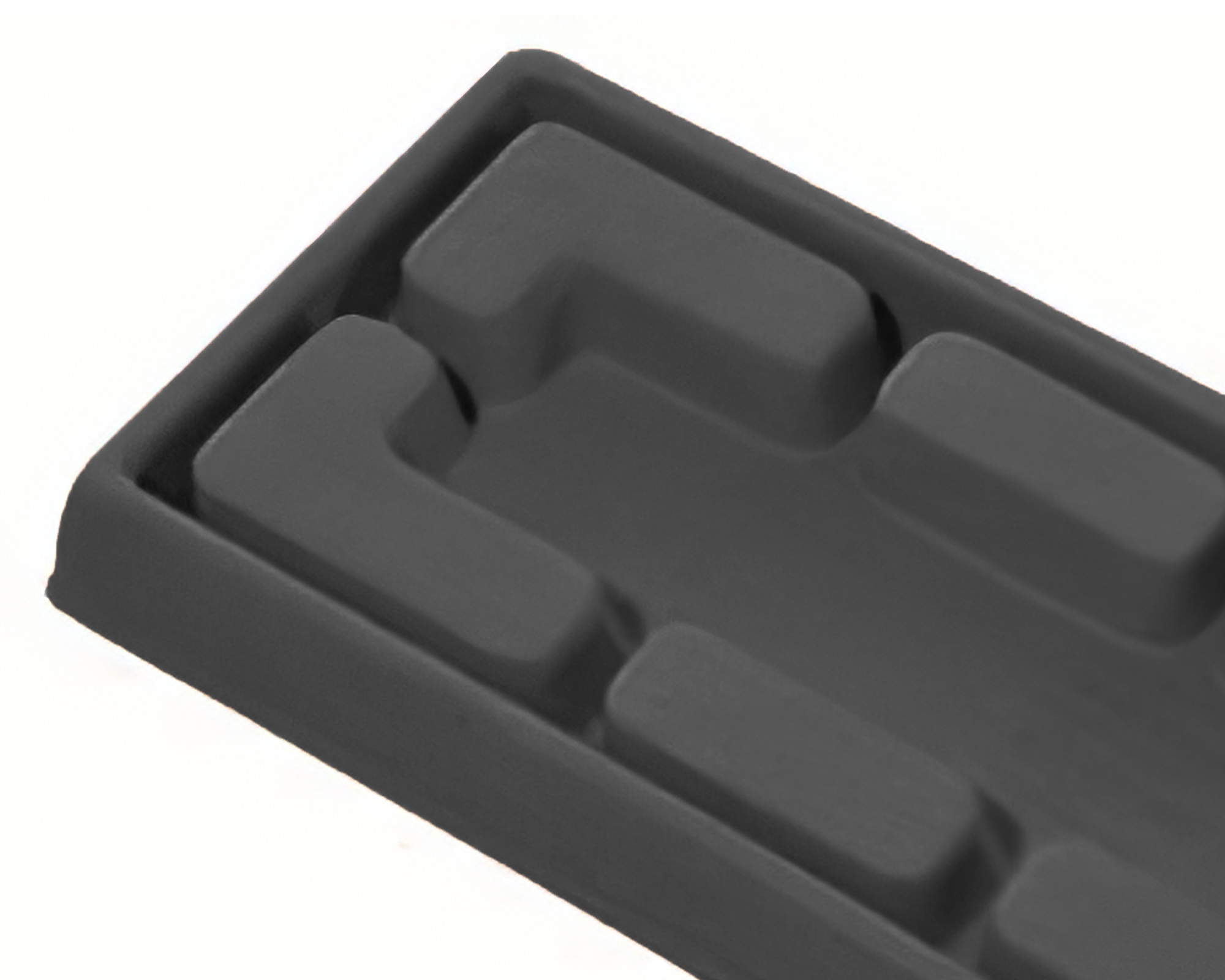 Sottovaso Rettangolare Con Rialzo Antracite 55cm in Resina - immagine 2