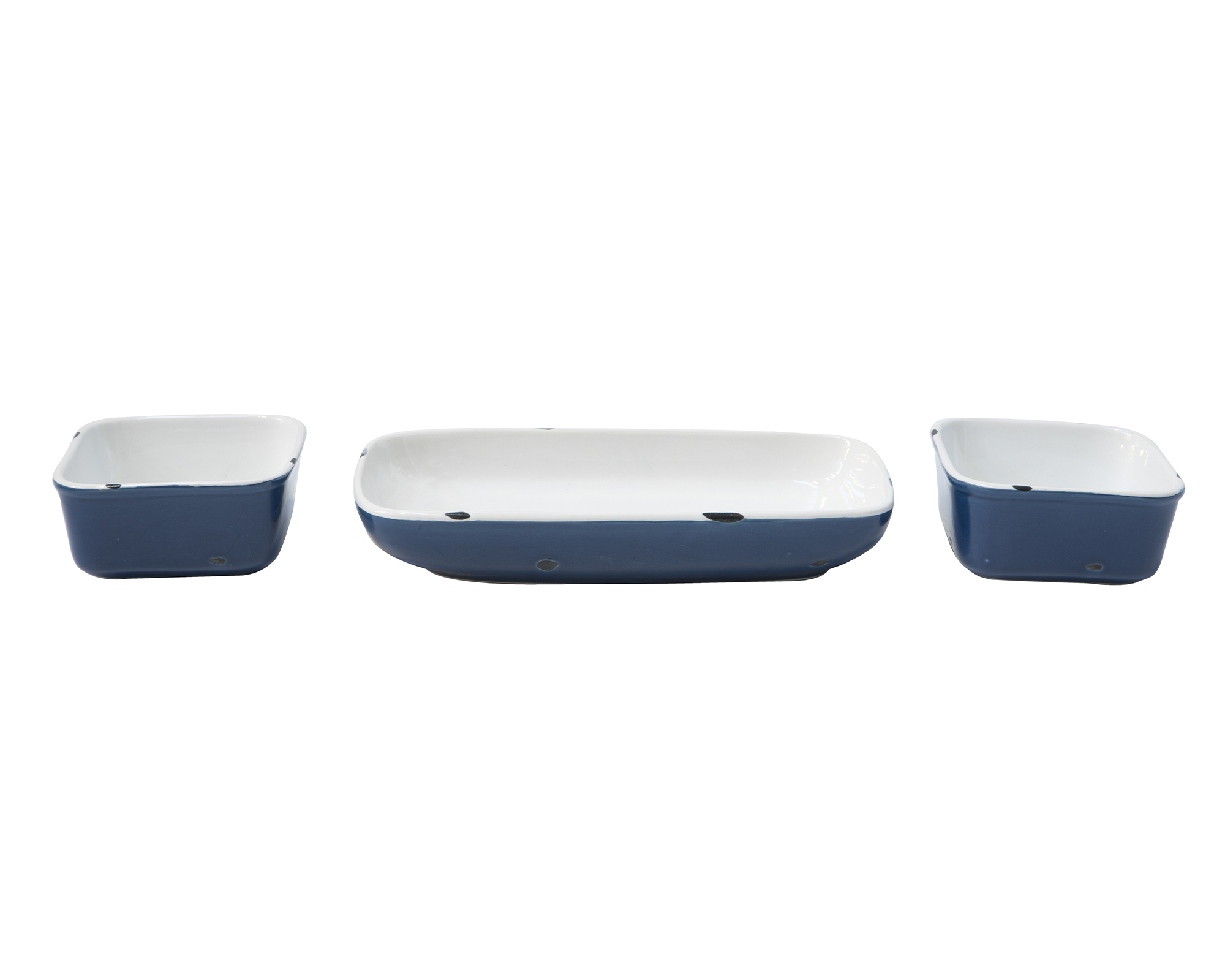 Set 3 Pz Ciotole Per Aperitivo Blu