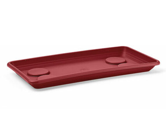 Sottofioriera Rettangolare Athea Rosso 80cm in Plastica