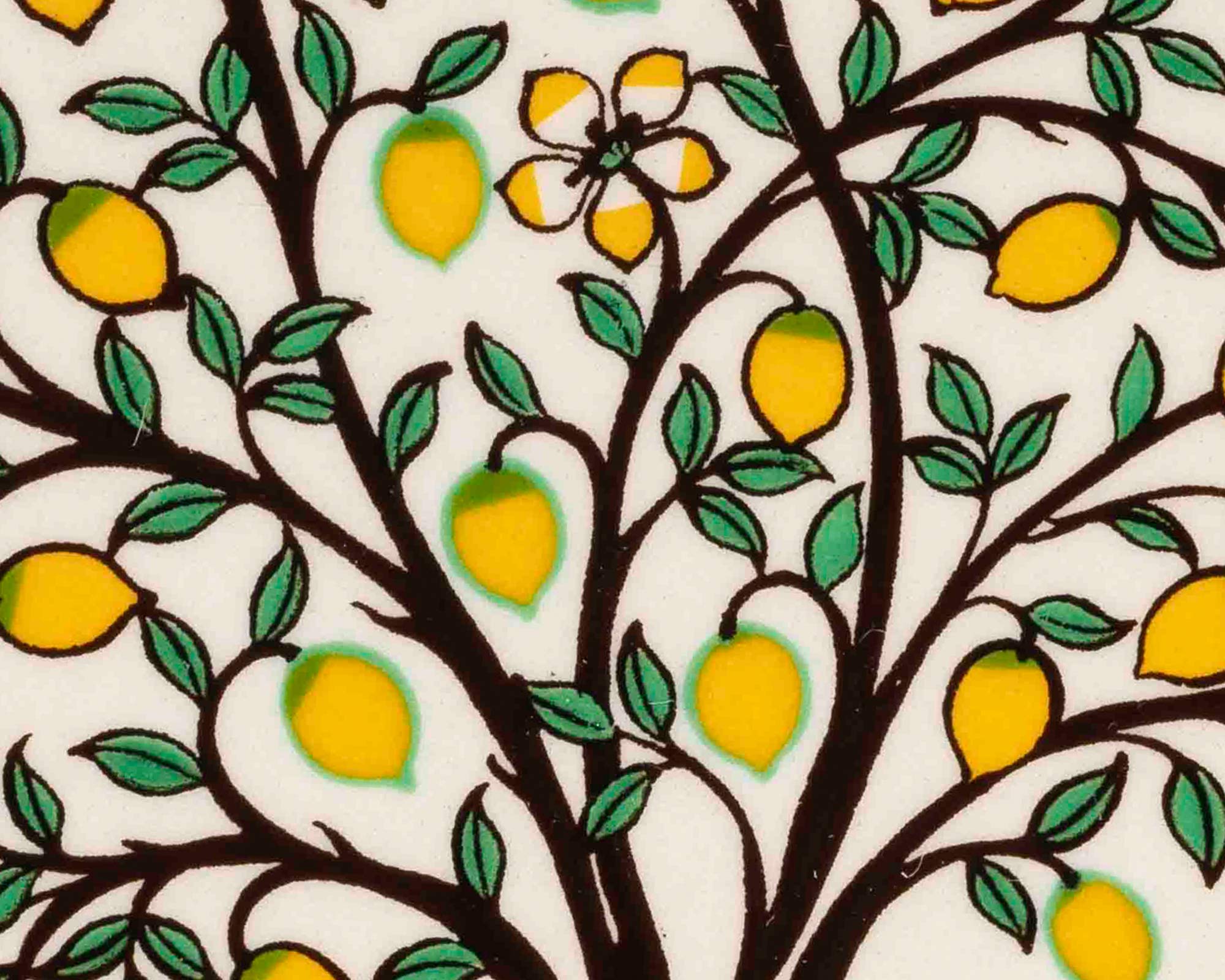 Sottopentola Con Albero Di Limoni In Ceramica - immagine 2