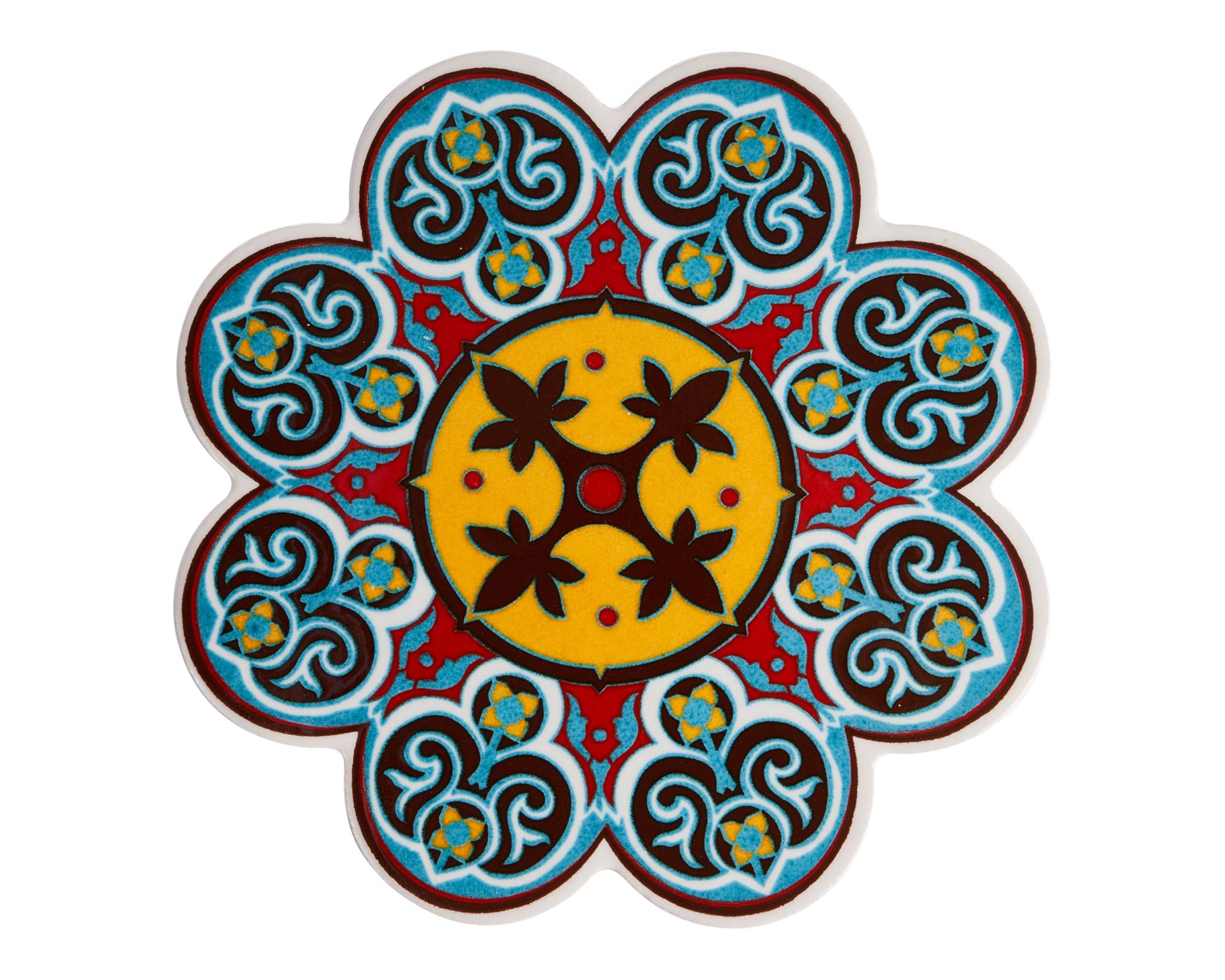 Sottopentola Smerlato Fondo Maioliche In Ceramica - immagine 2