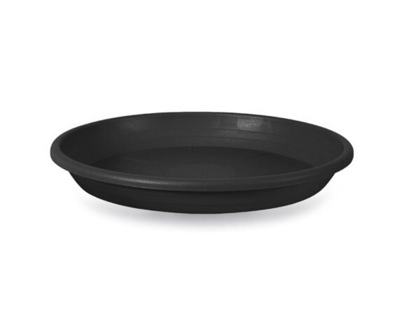 Sottovaso Cilindrico Antracite D17cm in Plastica