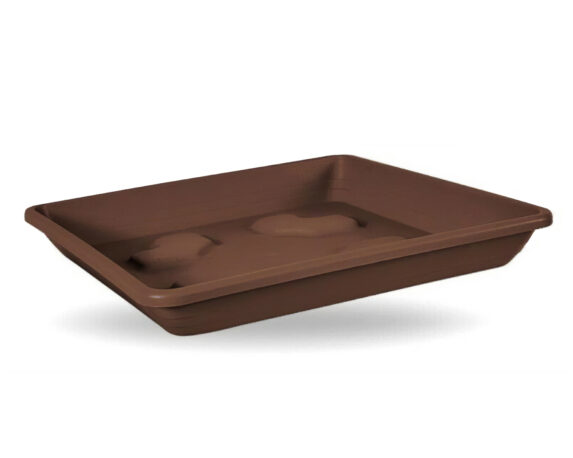 Sottovaso Quadrato Bronzo 42x42cm in Plastica
