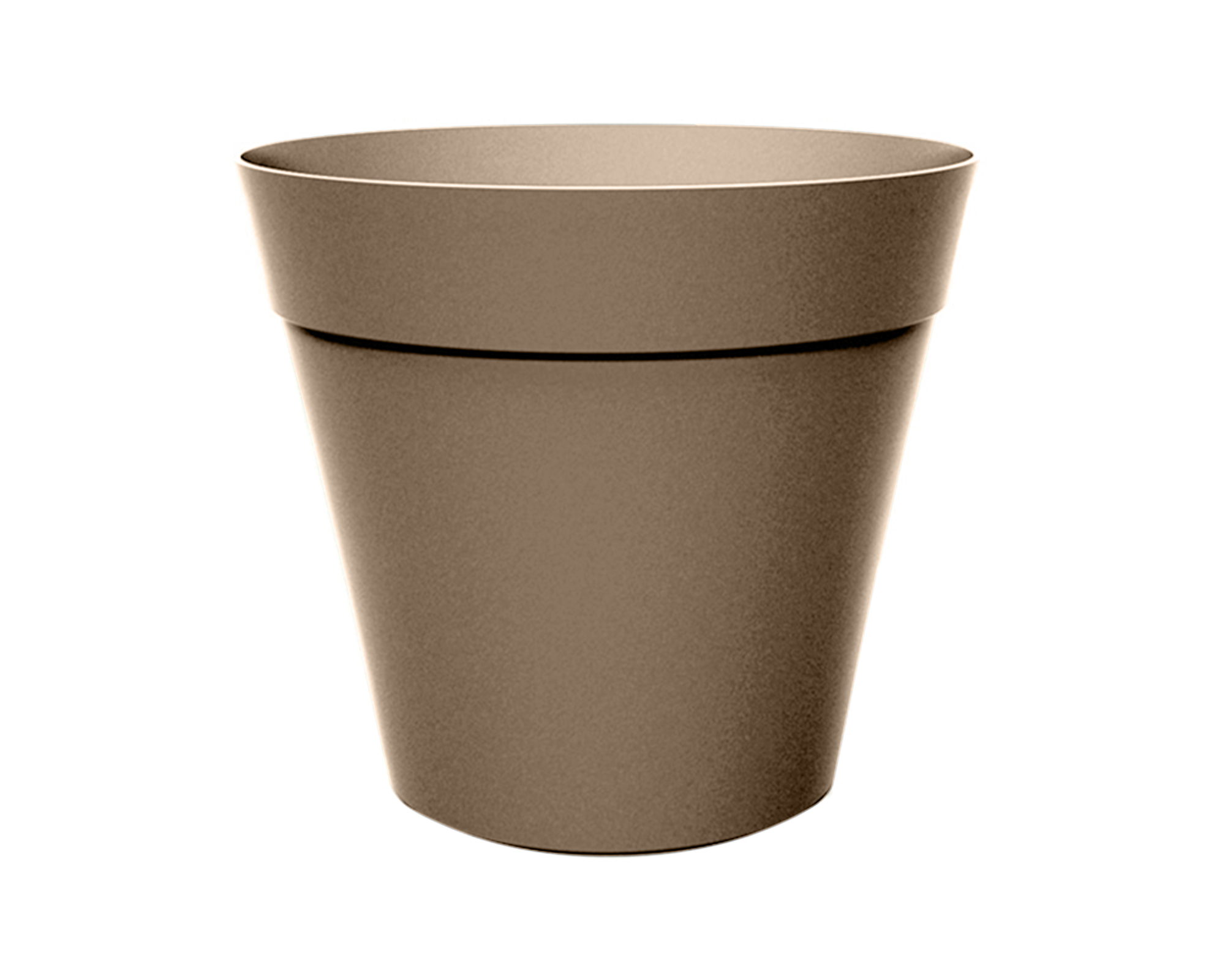 Vaso Conico Chicago Tortora D50cm in Resina