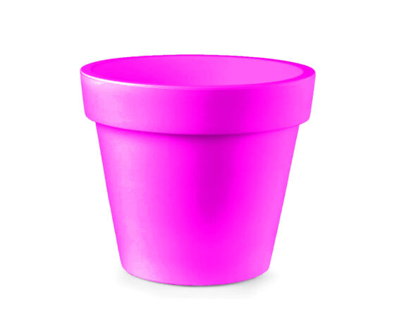 Vaso Rotondo Easy Fuxia D45cm in Resina