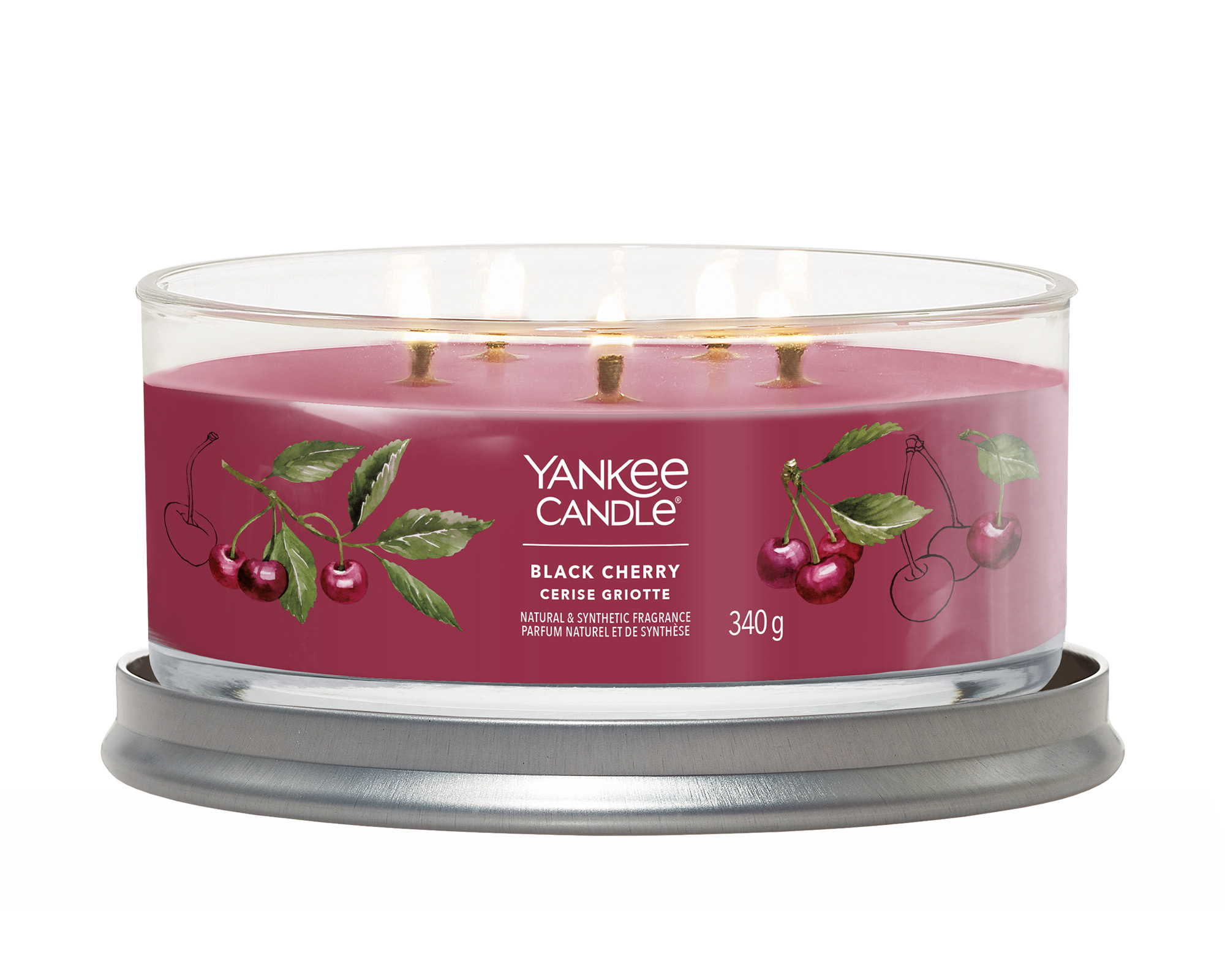 Candela Tumbler Piccola a 5 stoppini Black Cherry - Yankee Candle -  FloralGarden