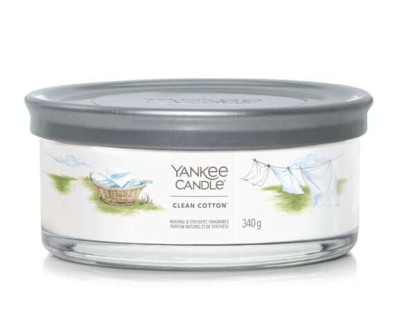 Candela Tumbler Piccola A 5 Stoppini Clean Cotton – Yankee Candle