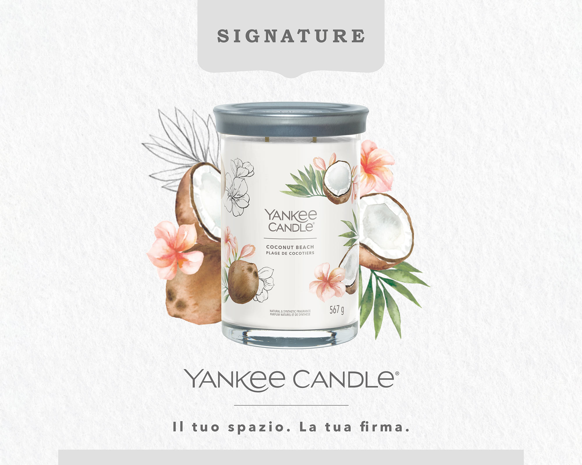 Candela Tumbler Grande Coconut Beach - Yankee Candle - immagine 3