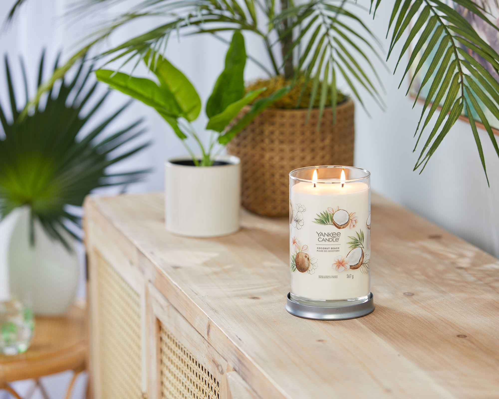 Candela Tumbler Grande Coconut Beach - Yankee Candle - immagine 8