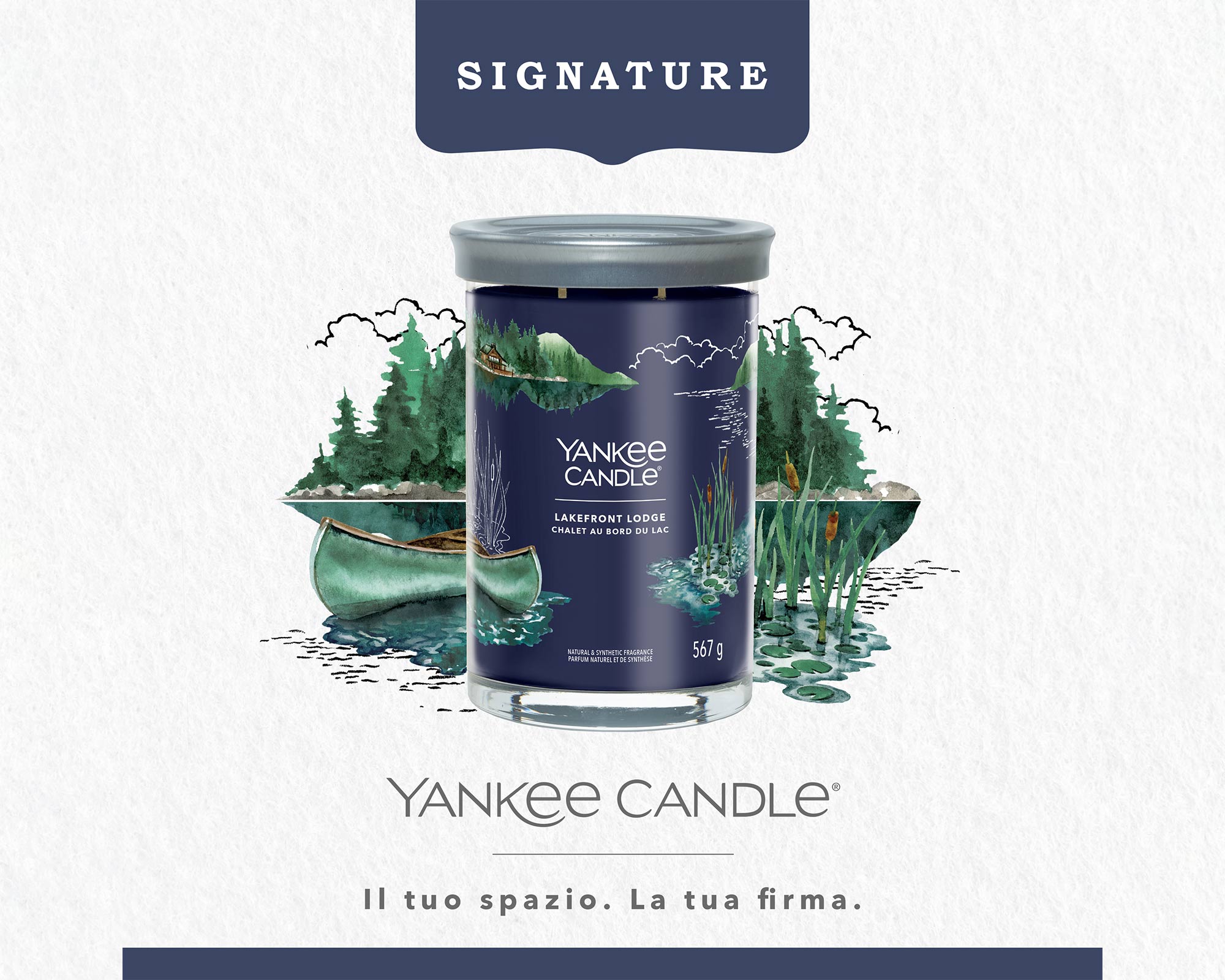 Candela Tumbler Grande Lakefront Lodge - Yankee Candle - immagine 3