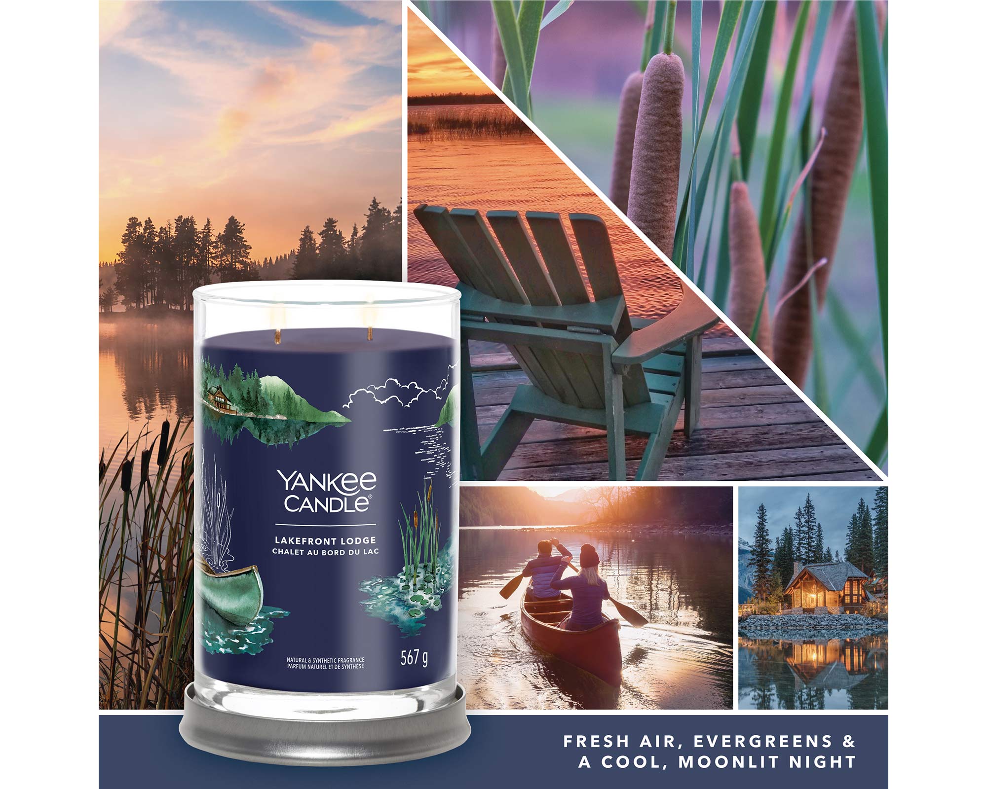 Candela Tumbler Grande Lakefront Lodge - Yankee Candle - immagine 5