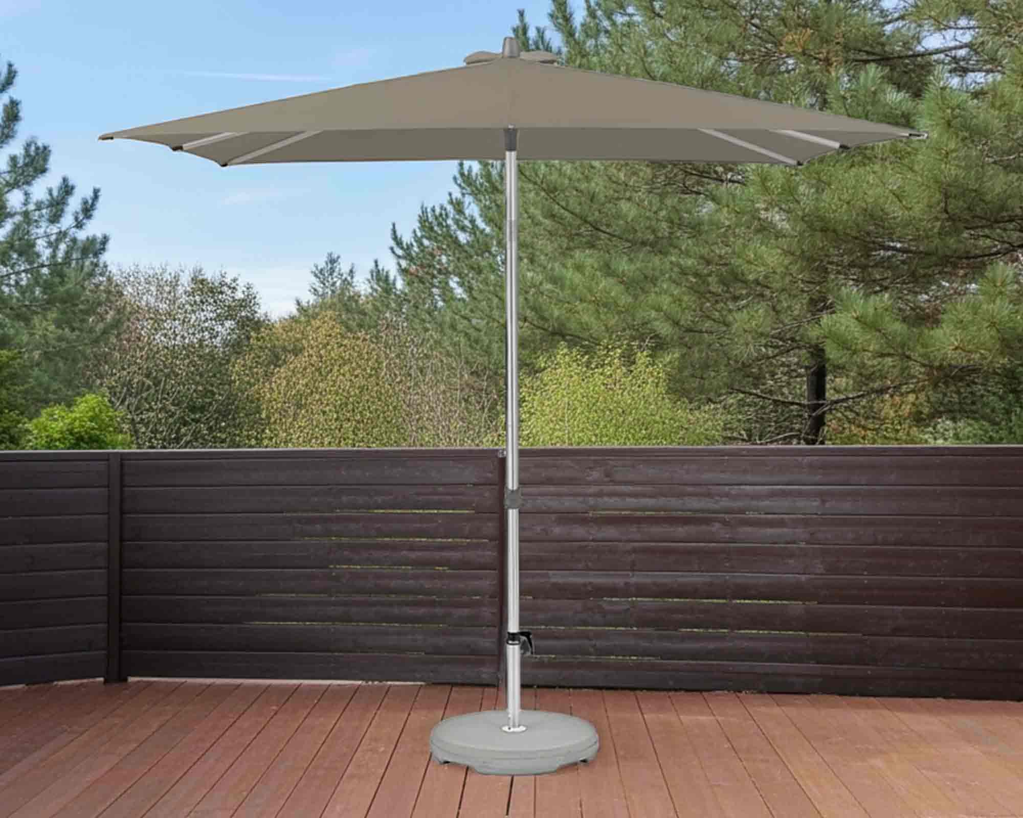 Ombrellone a Palo Centrale Smart Easy Taupe 2,4x2,4m in Alluminio e Poliestere - Arco Marketing