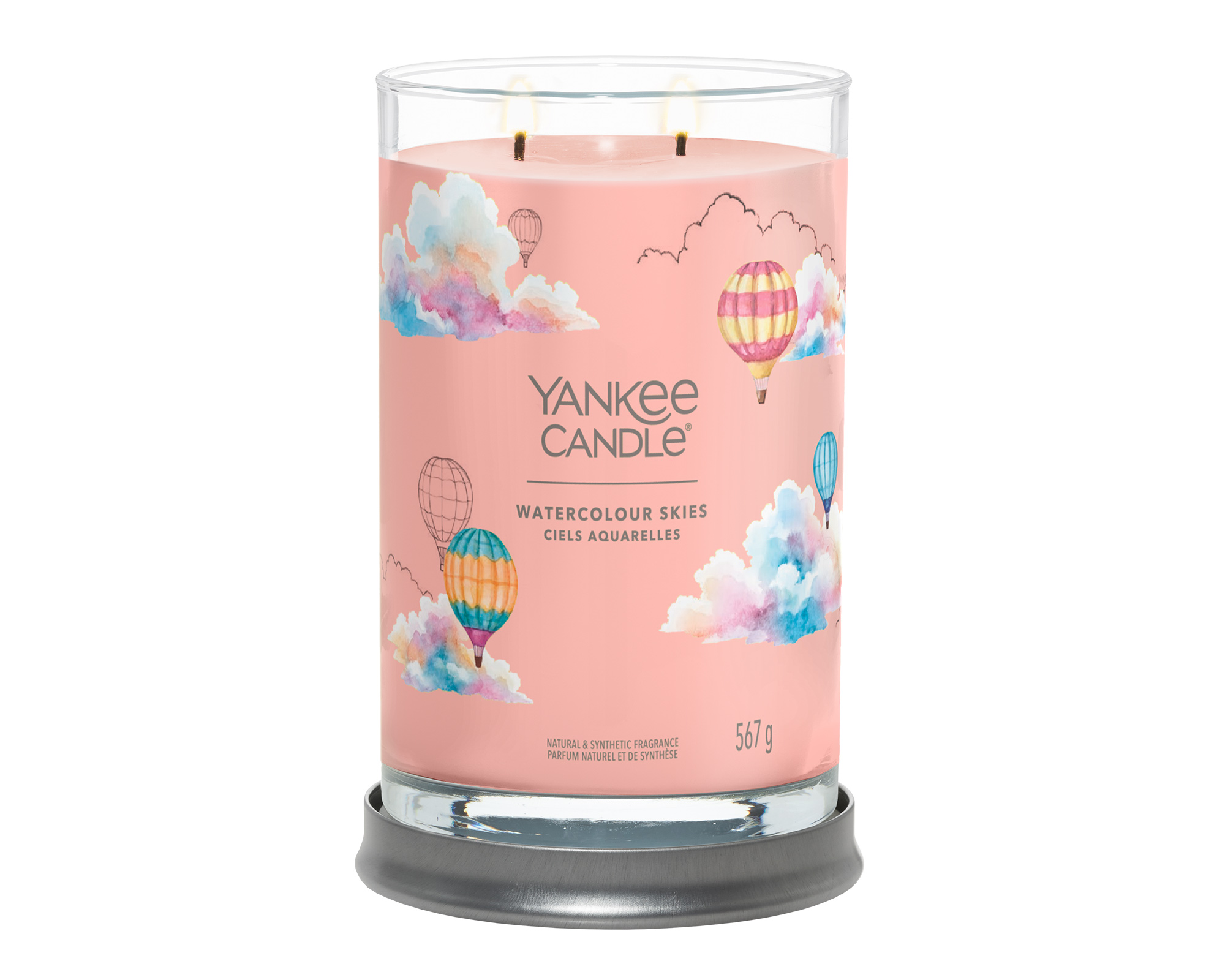 Candela Tumbler Grande Watercolour Skies - Yankee Candle - immagine 2