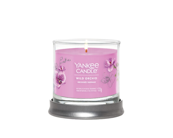 Candela Profumata Yankee Candle Wild Orchid - Vaso Medio, Doppio Stoppino, Cera Di Soia - Foto 4