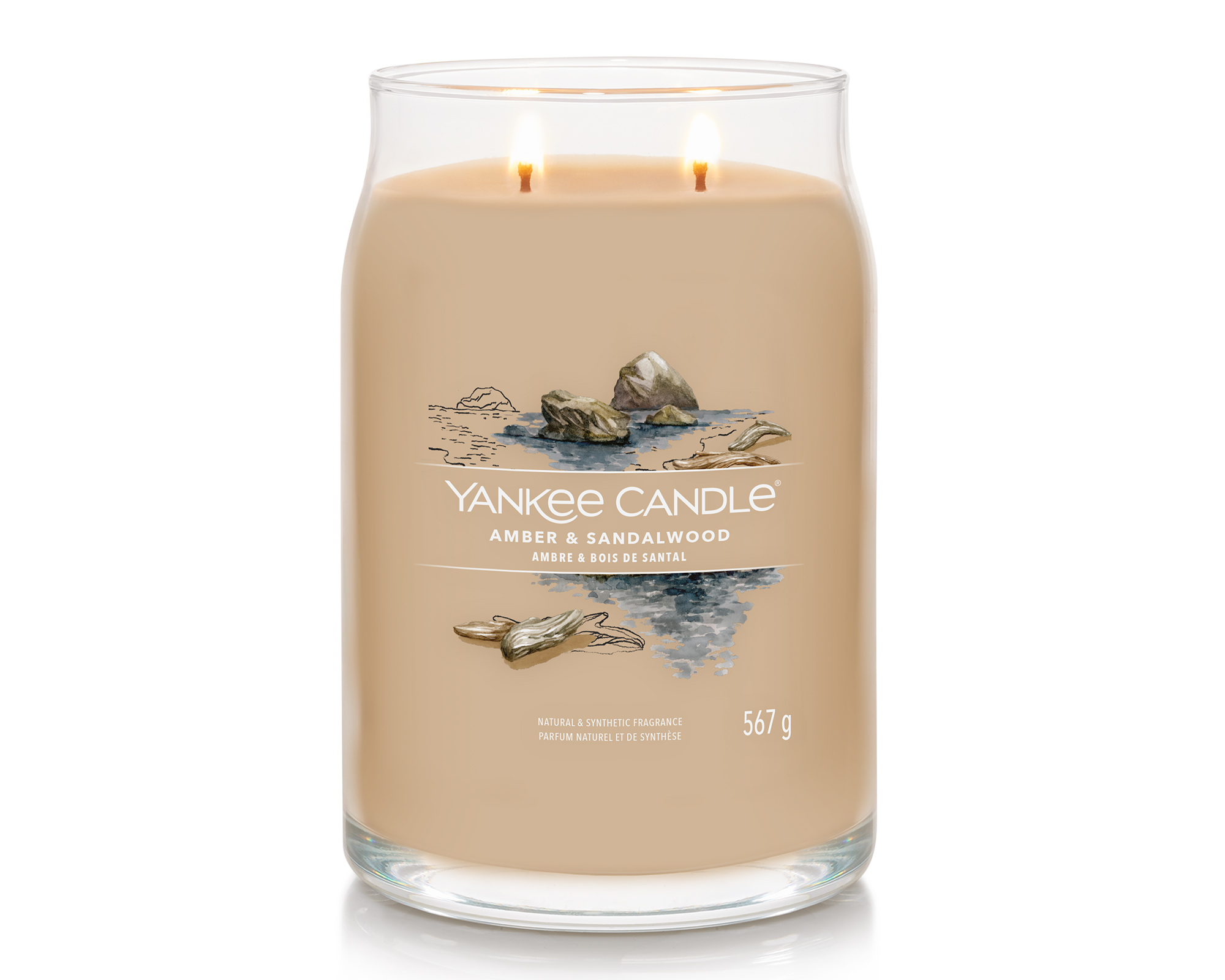 Giara Candela Grande Signature Amber & Sandalwood - Yankee Candle - immagine 2