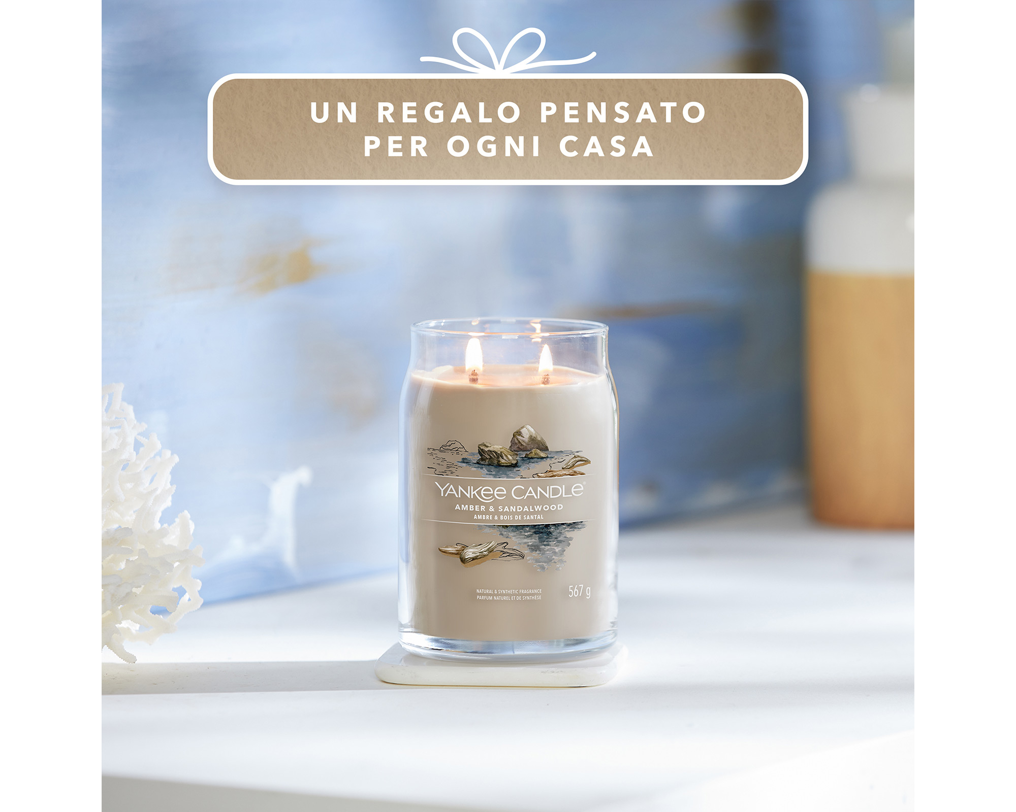 Giara Candela Grande Signature Amber & Sandalwood - Yankee Candle - immagine 7