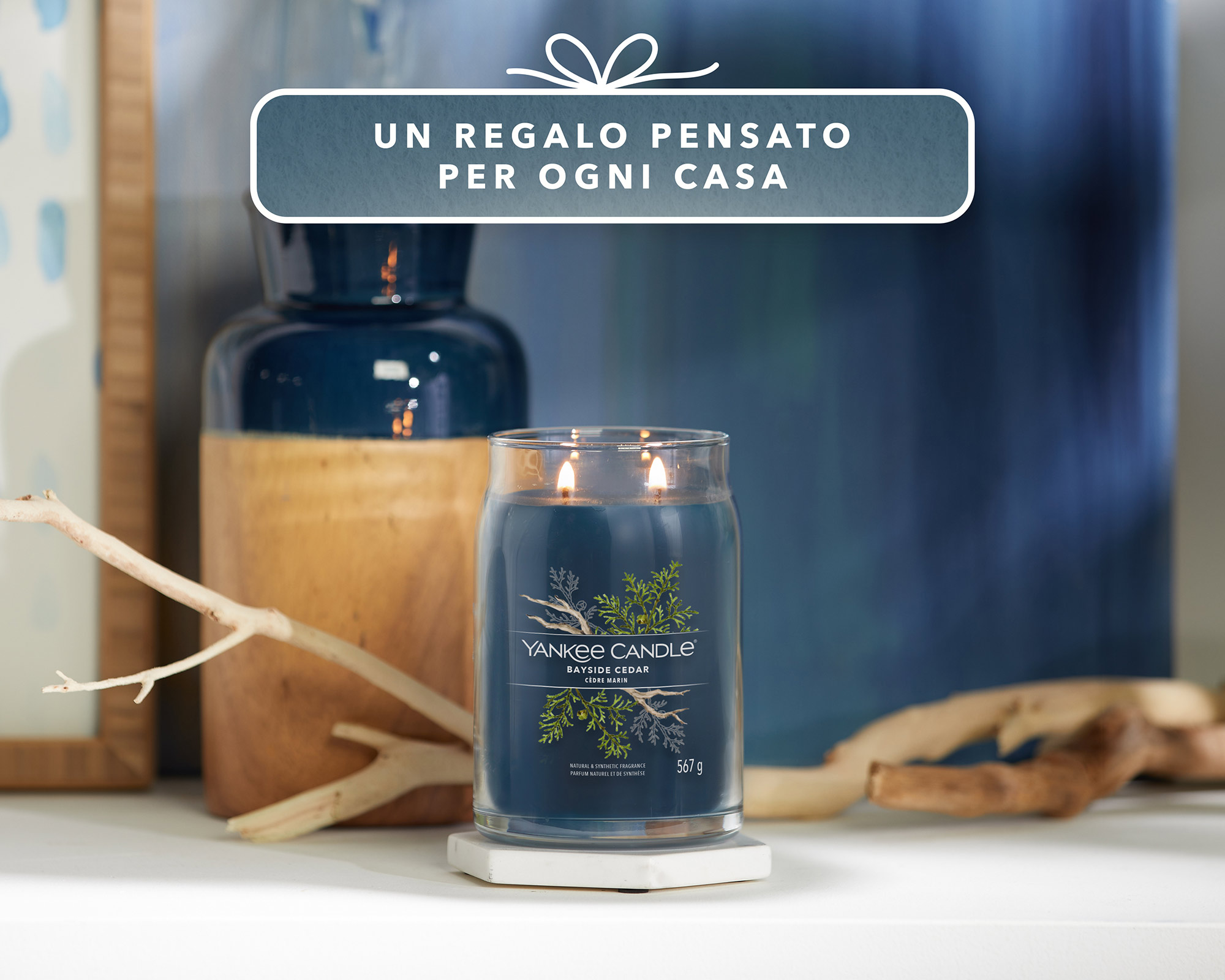 Giara Candela Grande Signature Bayside Cedar - Yankee Candle - immagine 7