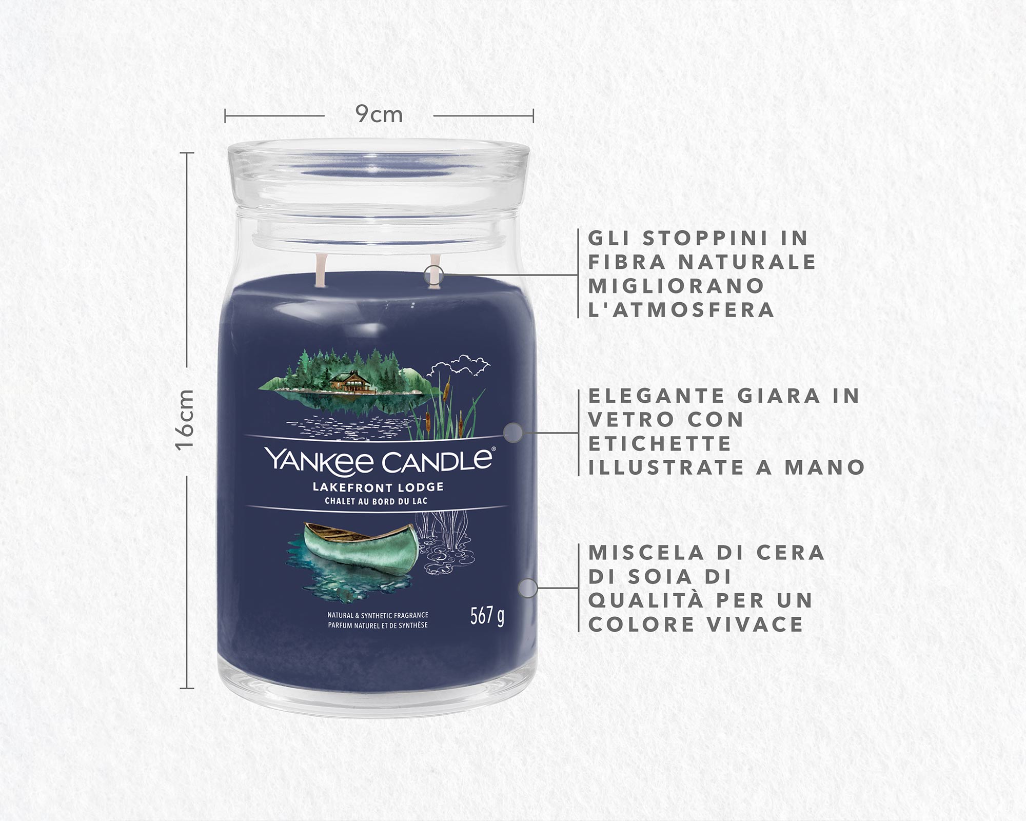Giara Candela Grande Signature Lakefront Lodge - Yankee Candle - immagine 4