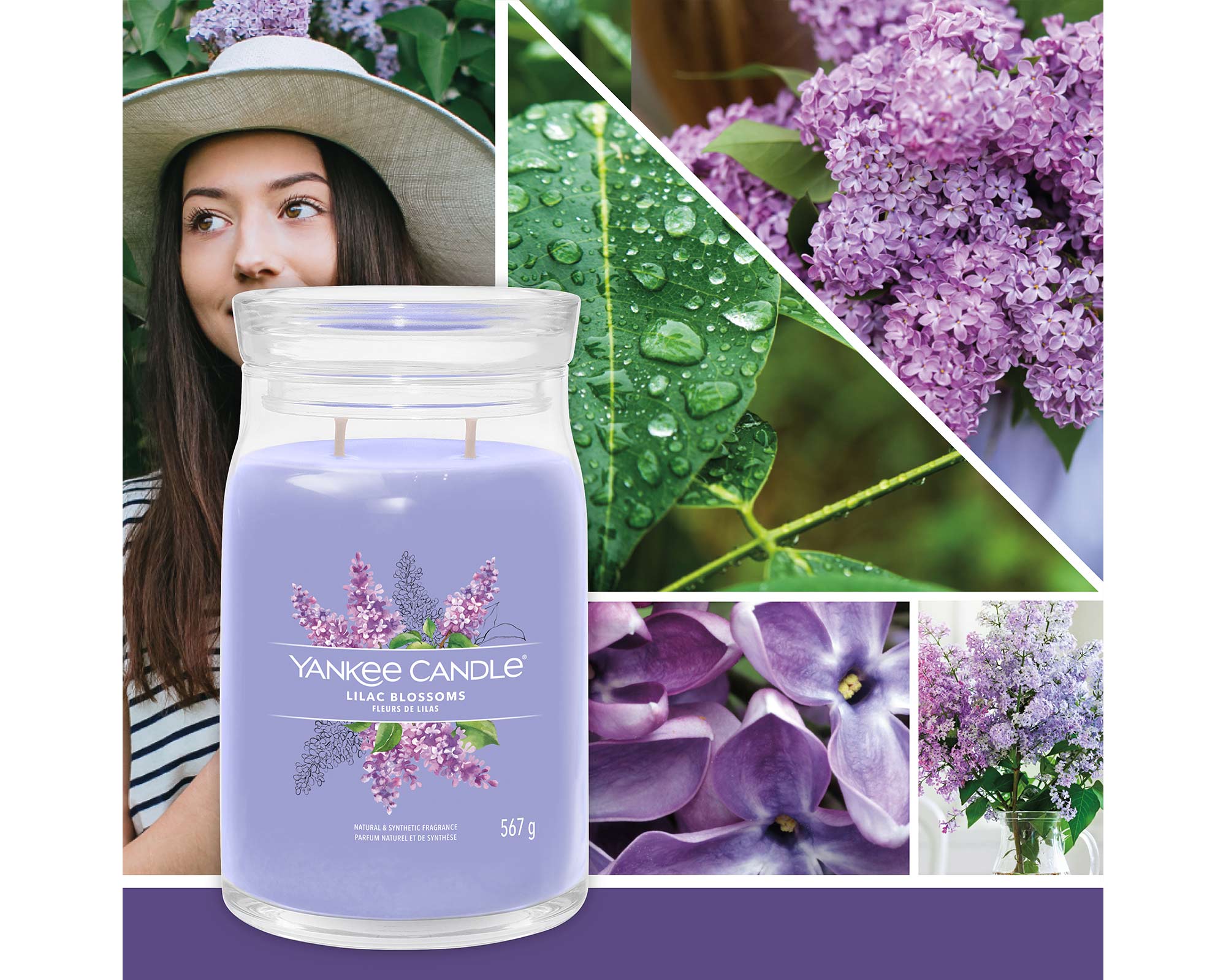 Giara Candela Grande Signature Lilac Blossoms - Yankee Candle - immagine 5