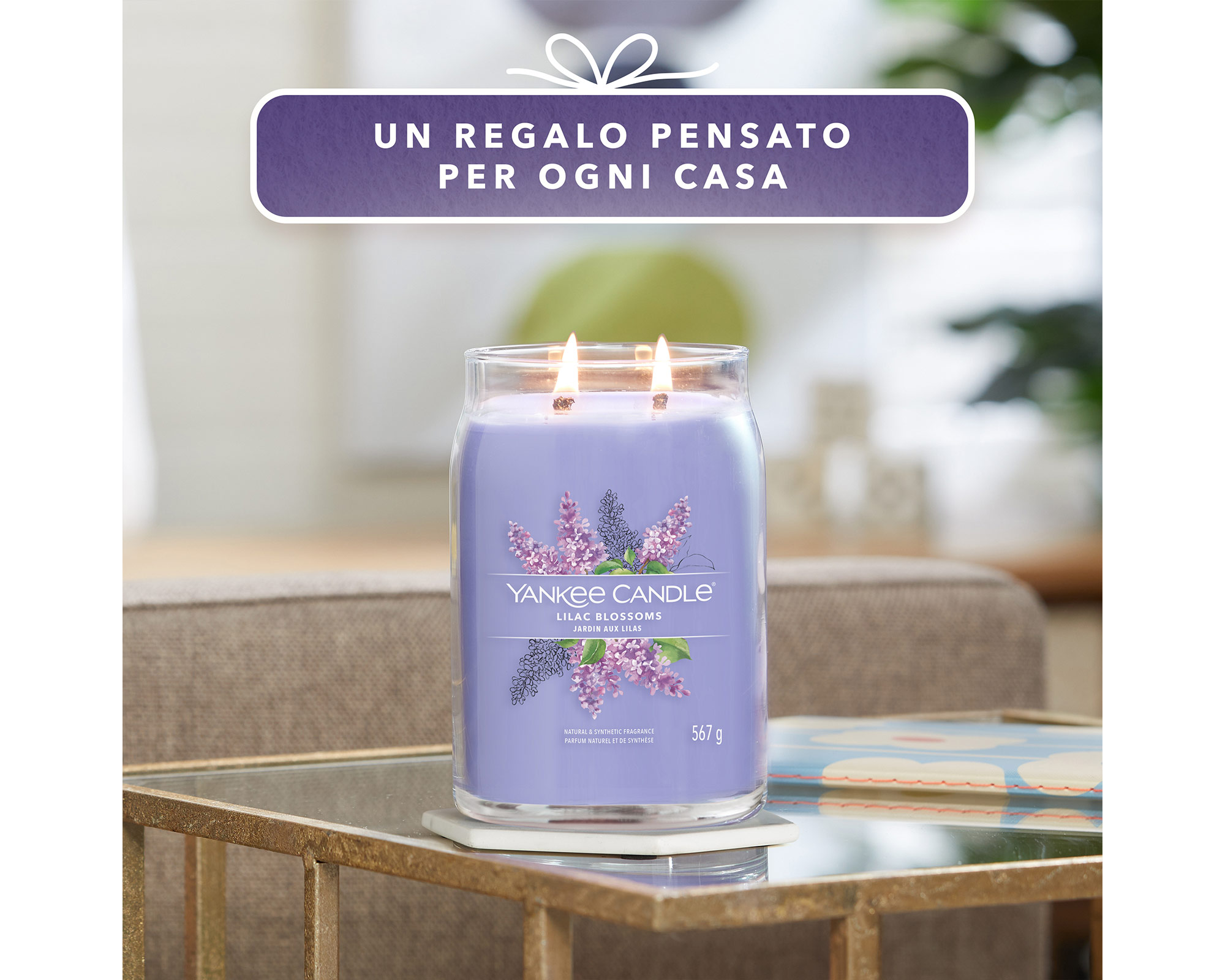 Giara Candela Grande Signature Lilac Blossoms - Yankee Candle - immagine 7