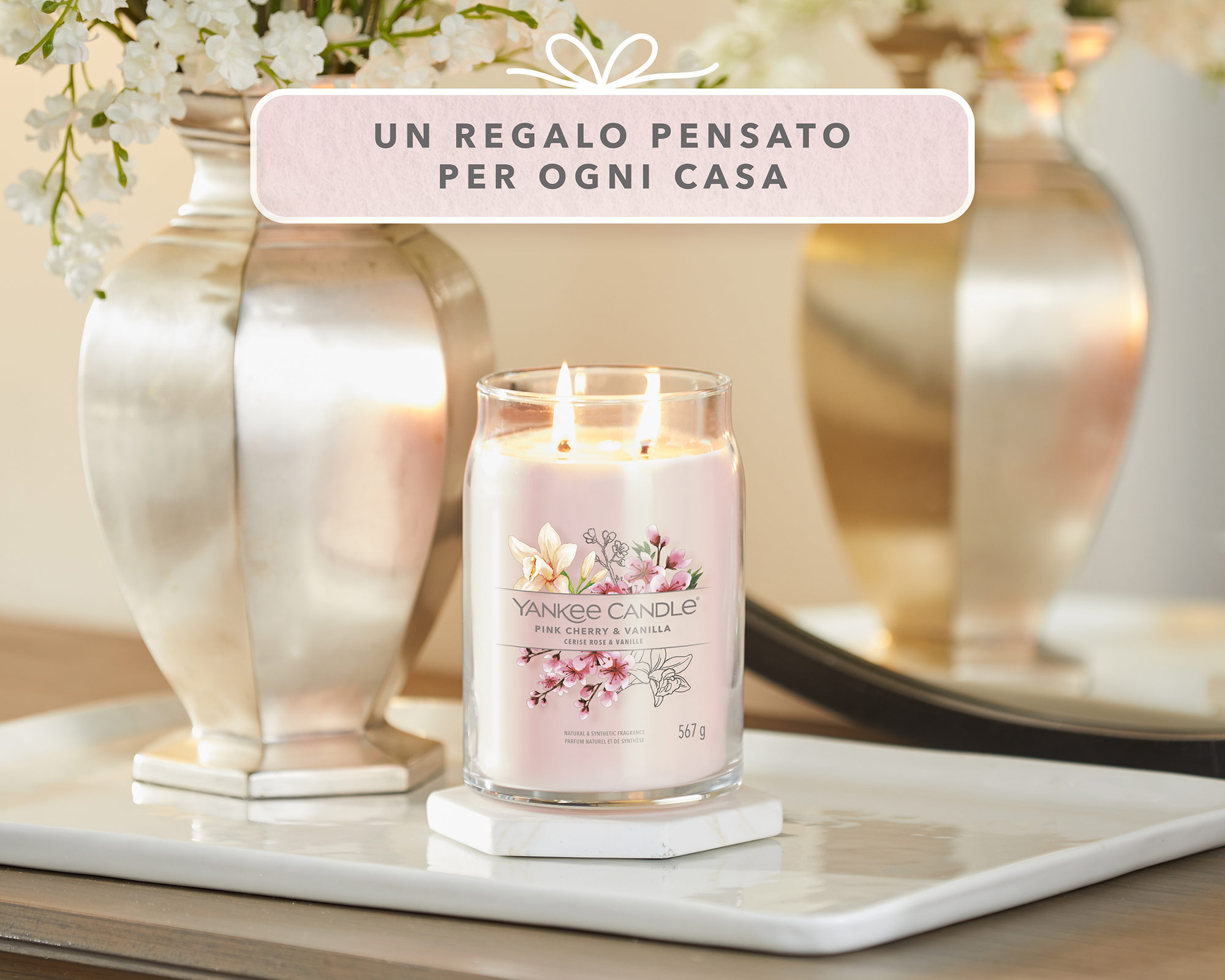 Giara Candela Grande Signature Pink Cherry & Vanilla - Yankee Candle -  FloralGarden