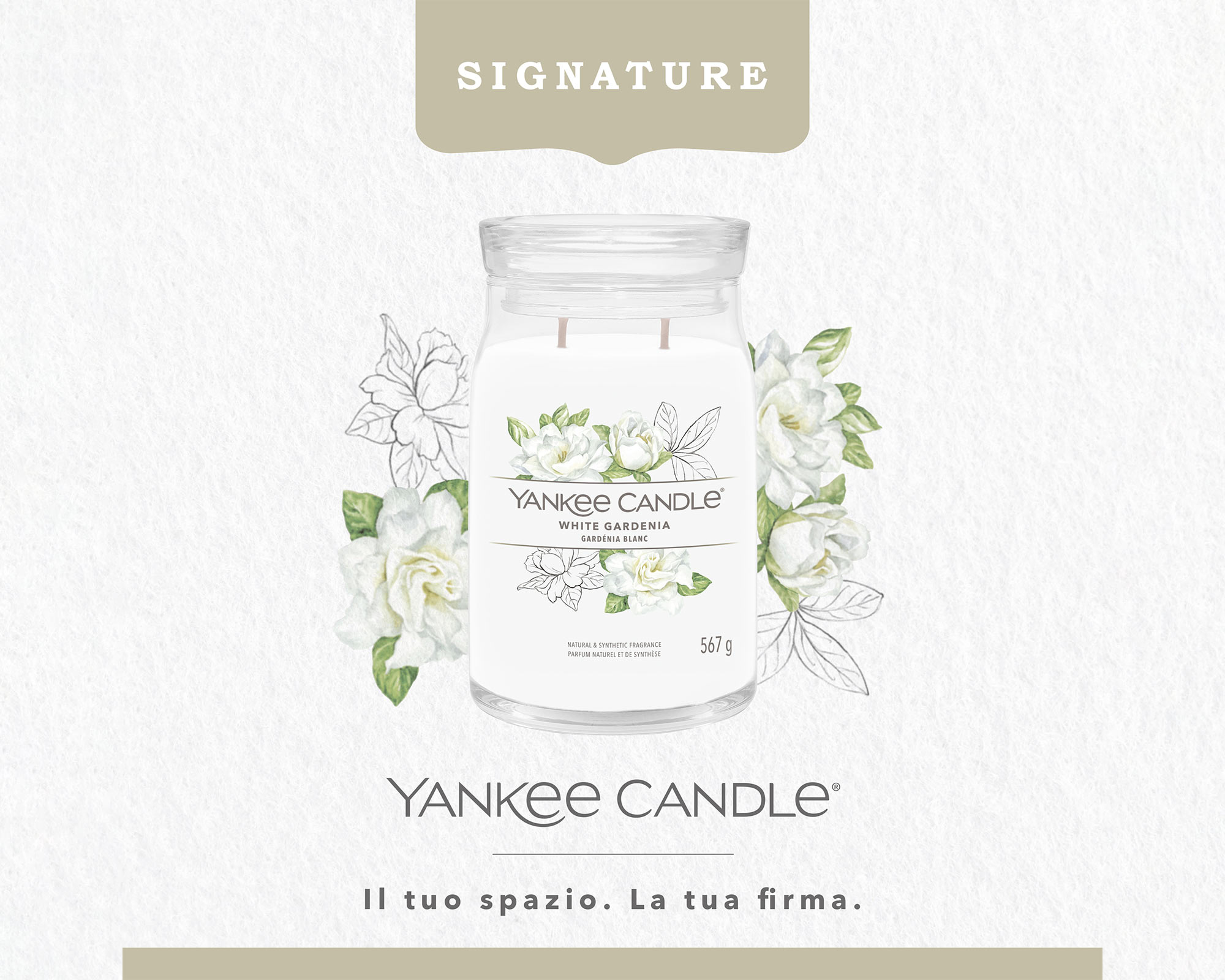Giara Candela Grande White Gardenia - Yankee Candle - immagine 3