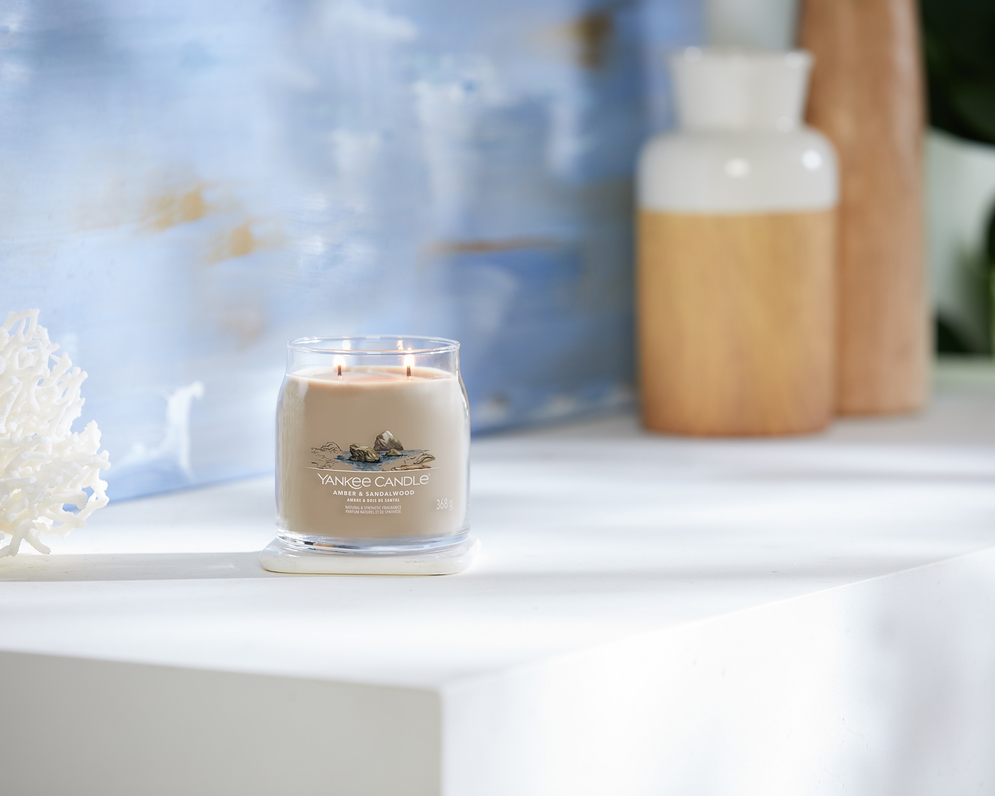 Giara Candela Media Signature Amber & Sandalwood - Yankee Candle - immagine 3