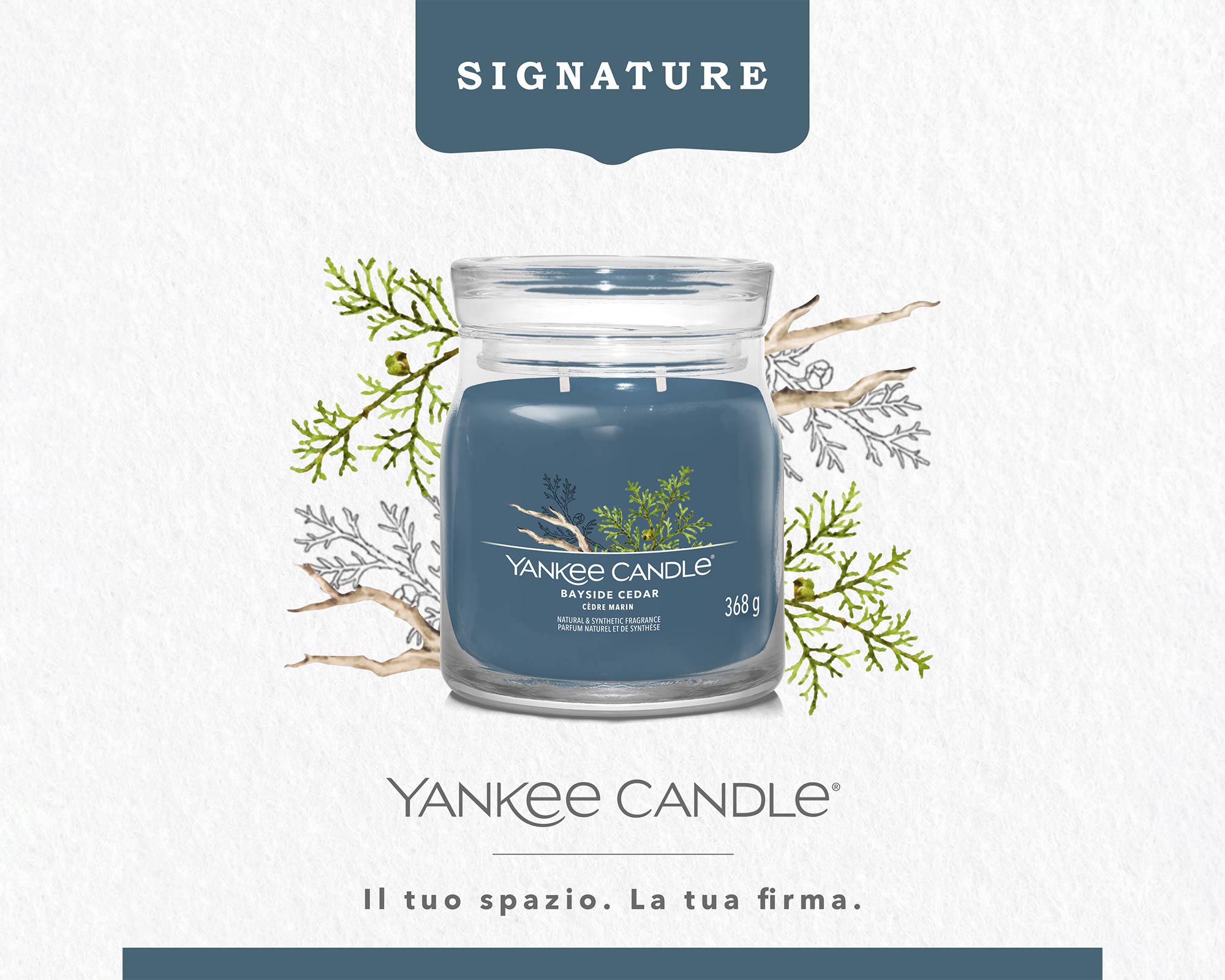 Giara Candela Media Signature Bayside Cedar - Yankee Candle - immagine 3